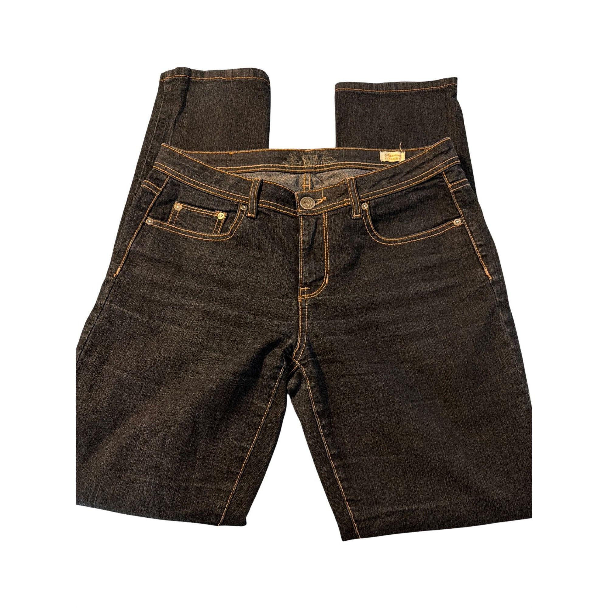 U.S. Polo Assn. US Polo Assn Straight Dark Wash Blue Denim Jeans Yellow Stit Size 30" / US 8 / IT 44 - 1 Thumbnail