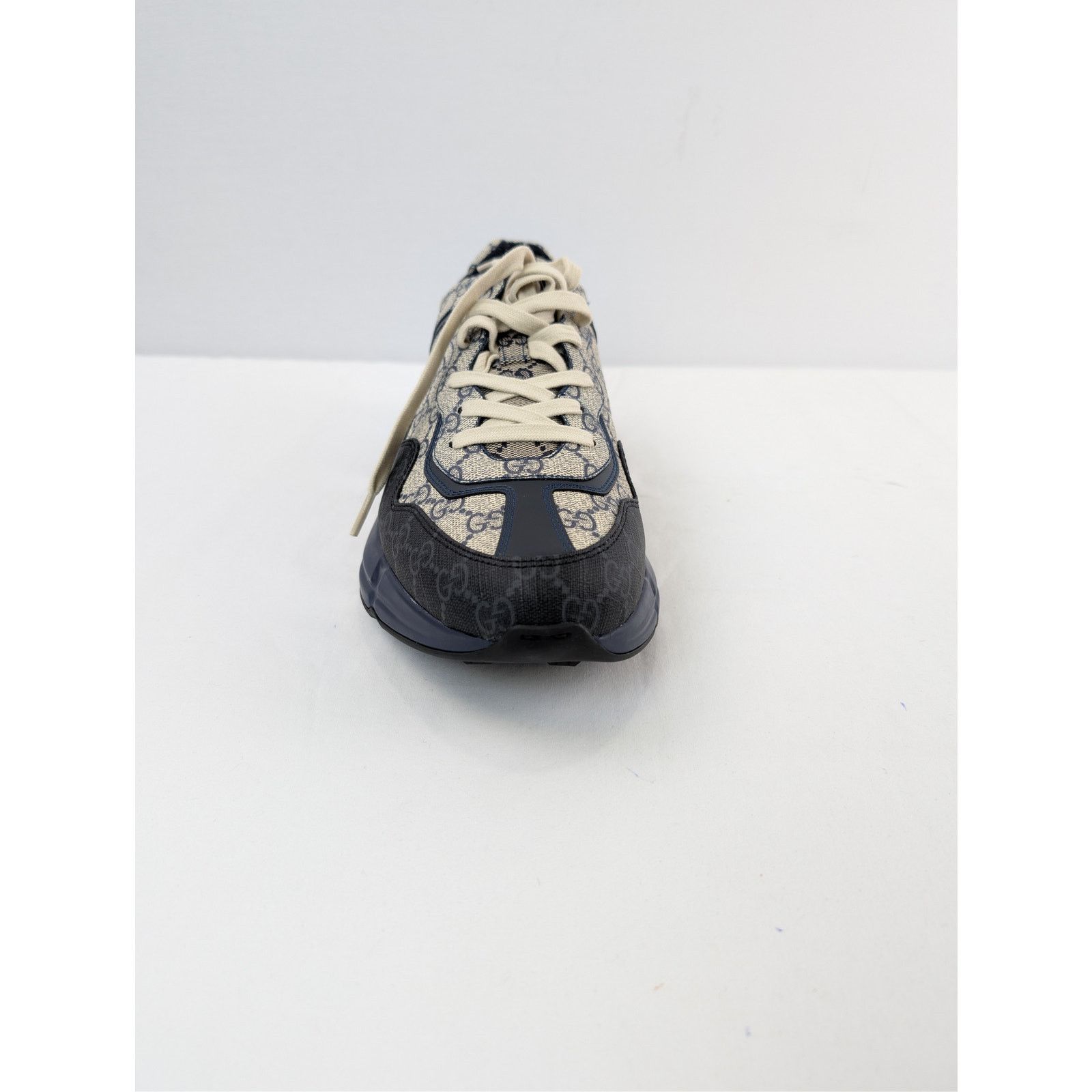 Gucci o1rshd1 Q:2 / Monogram GG Rhyton Canvas Sneakers in in Black Size US 13 / EU 46 - 12 Thumbnail