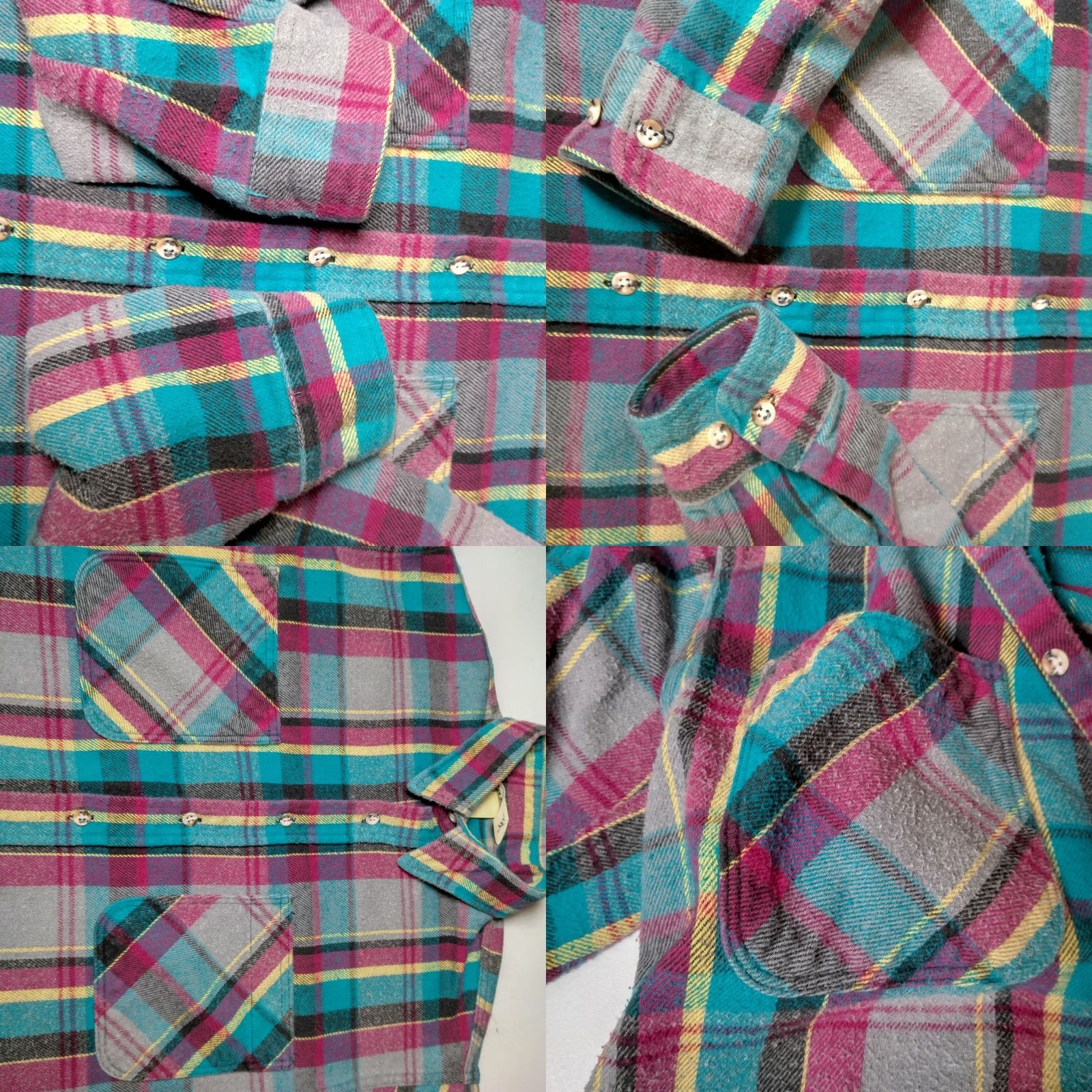 Vintage VINTAGE St John's Bay Flannel Shirt Men LT Large Tall Blue Purple Yellow USA Made Shirt Size US L / EU 52-54 / 3 - 8 Thumbnail