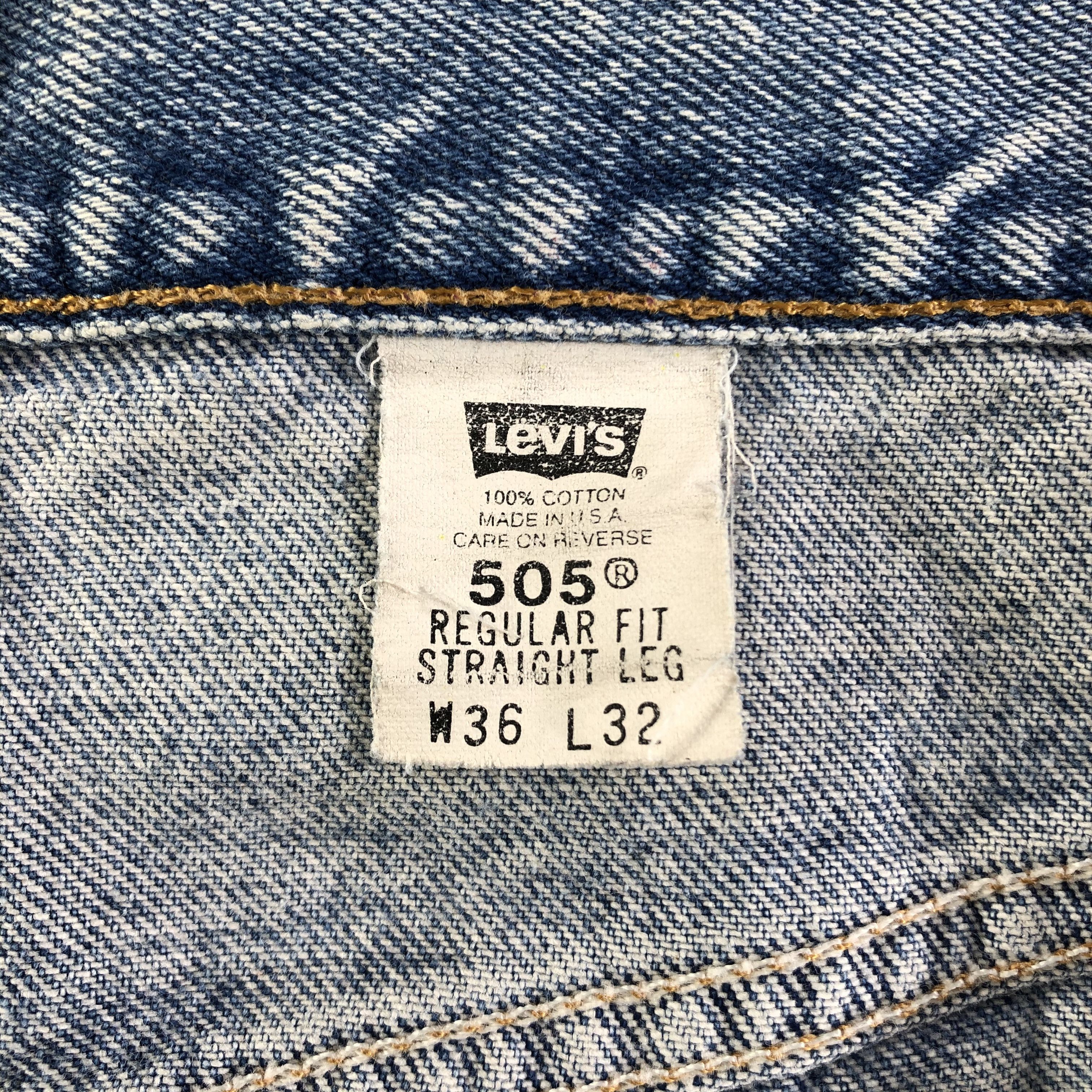 Levi's Vintage 90s Light Wash Levis 505 Jeans-J3051 Size US 36 / EU 52 - 10 Thumbnail