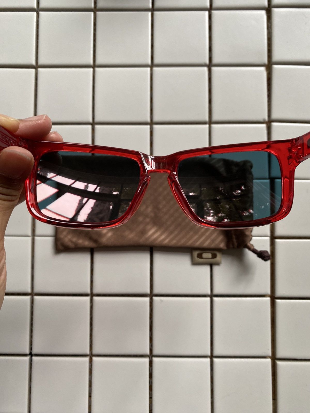 Oakley Oakley Holbrook Crystal Red Iridium Sunglasses Size ONE SIZE - 5 Thumbnail