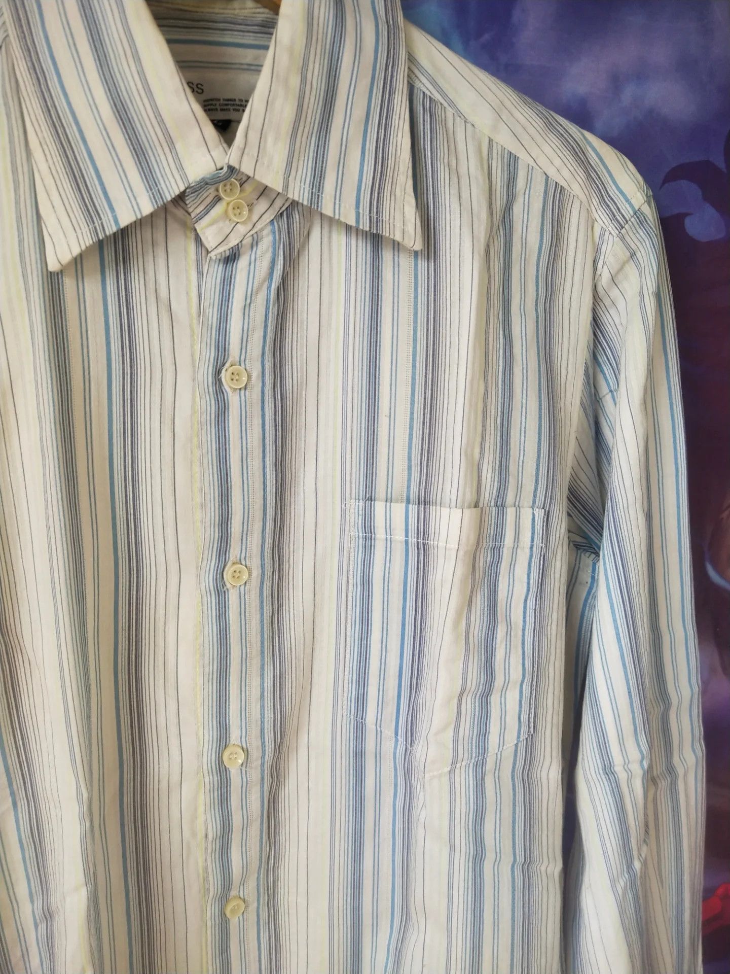 Japanese Brand Vintage Tess 8 Japan Made Striped Shirt Size L / US 10 / IT 46 - 2 Thumbnail