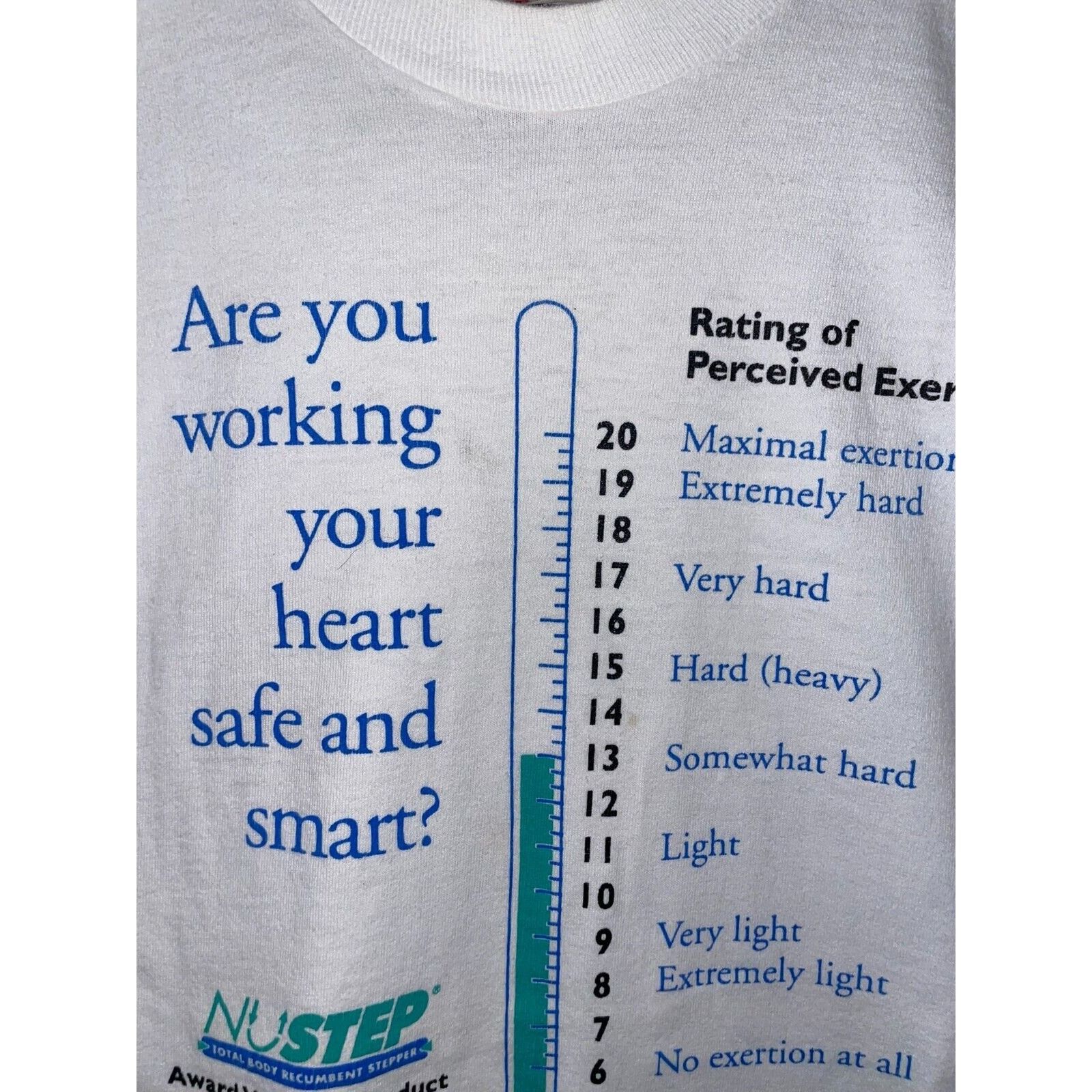 Fruit Of The Loom Vintage Training Shirt Nustep Total Body Product Tee 90s L Size US L / EU 52-54 / 3 - 2 Thumbnail