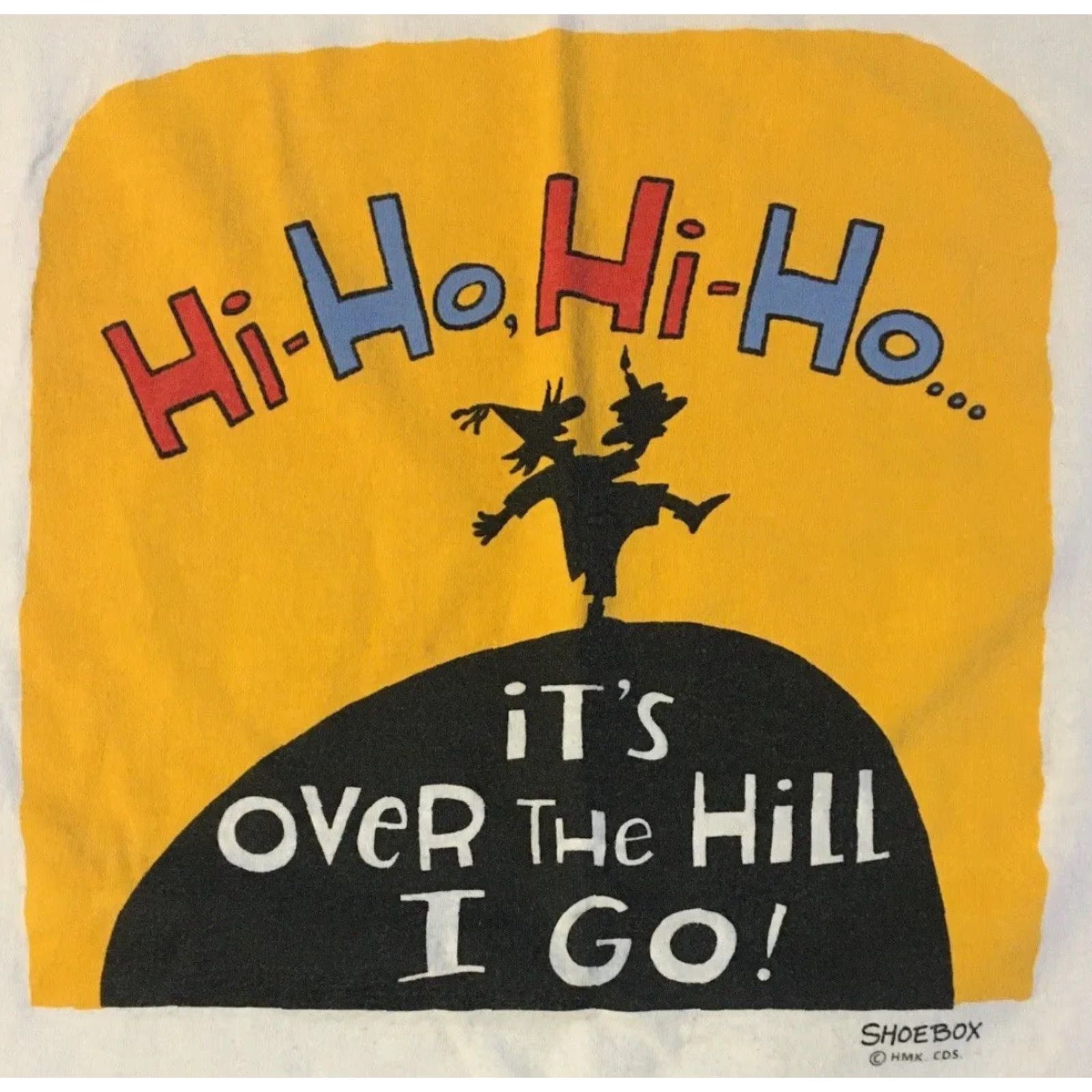 Vintage VINTAGE 90s Over The Hill I Go! Faded Shirt XL USA Birthday Funny Humor Joke Grunge Shirt Men XL White USA 90s Grunge Fun Happy Comedy T-Shirt Size US XL / EU 56 / 4 - 2 Thumbnail