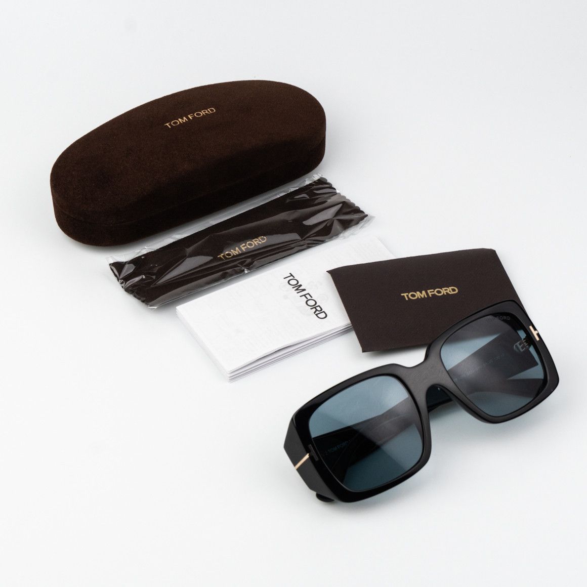 Tom Ford Tom Ford Women Sunglasses Ryder-02 Black Blue FT1035 01V Size ONE SIZE - 10 Thumbnail