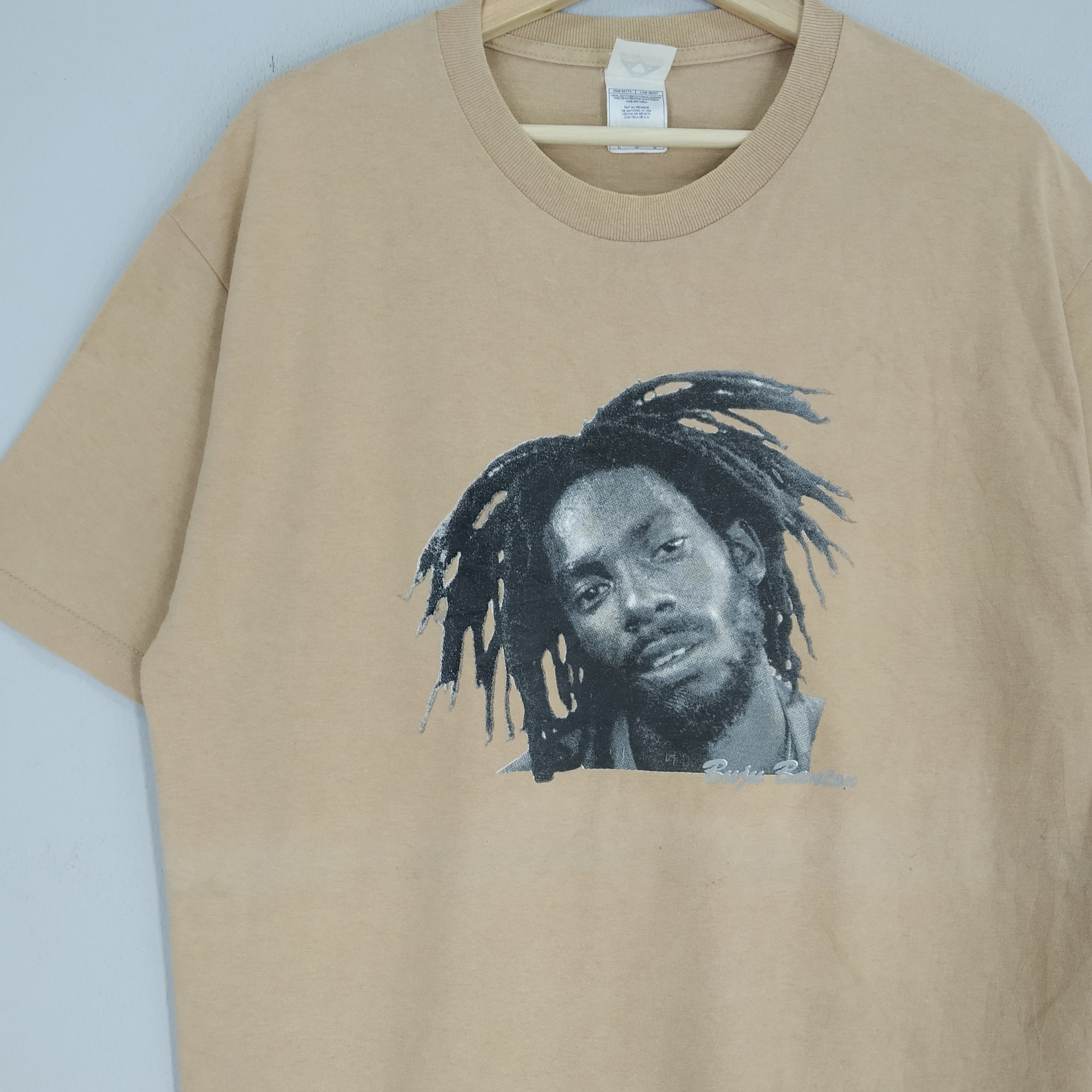 Band Tees Vintage OG 90s Buju Banton Roots Reggae Rapper Music Size US L / EU 52-54 / 3 - 3 Thumbnail