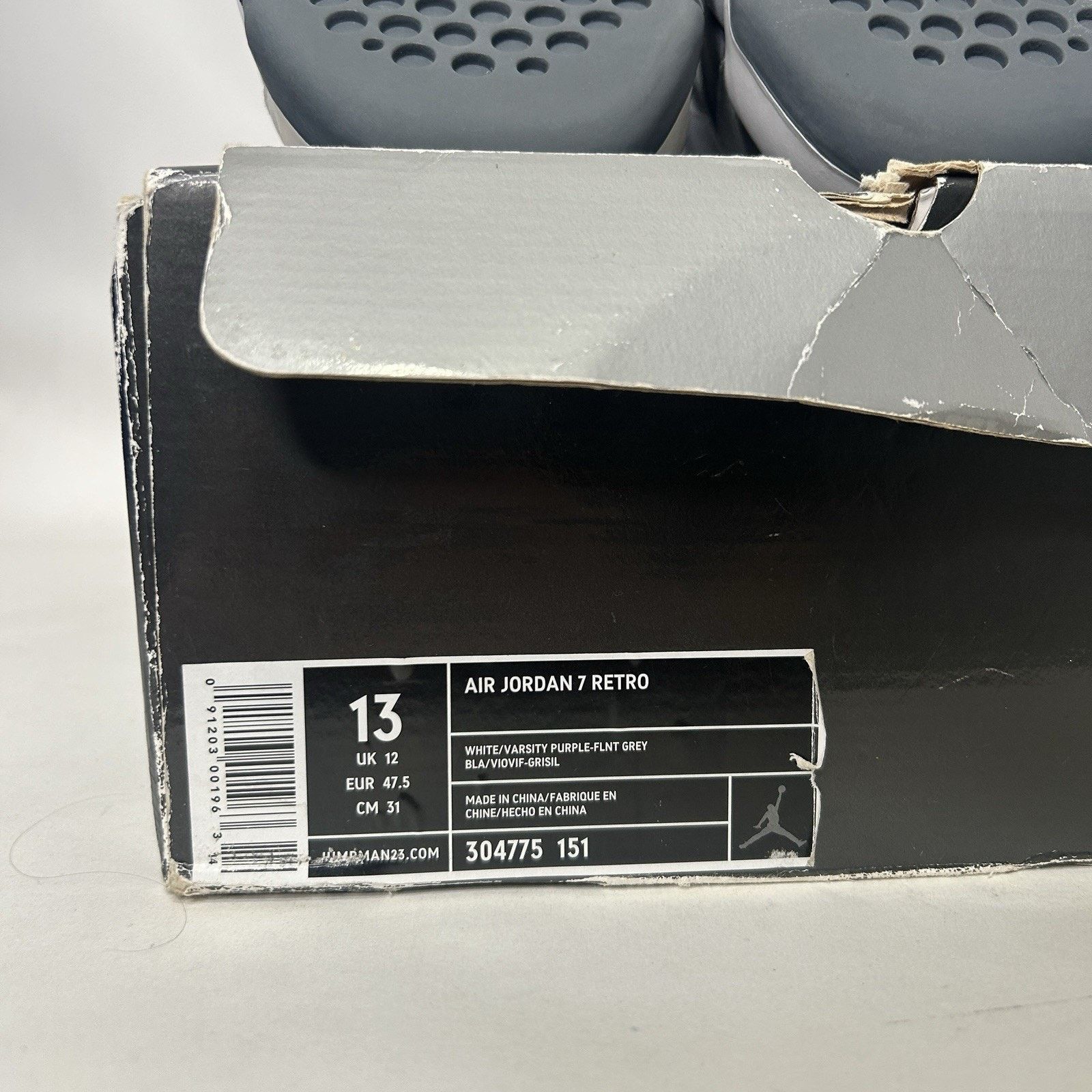 Jordan Brand Nike Air Jordan 7 VII Retro “Flint Grey Purple” (2006) Size US 13 / EU 46 - 8 Thumbnail