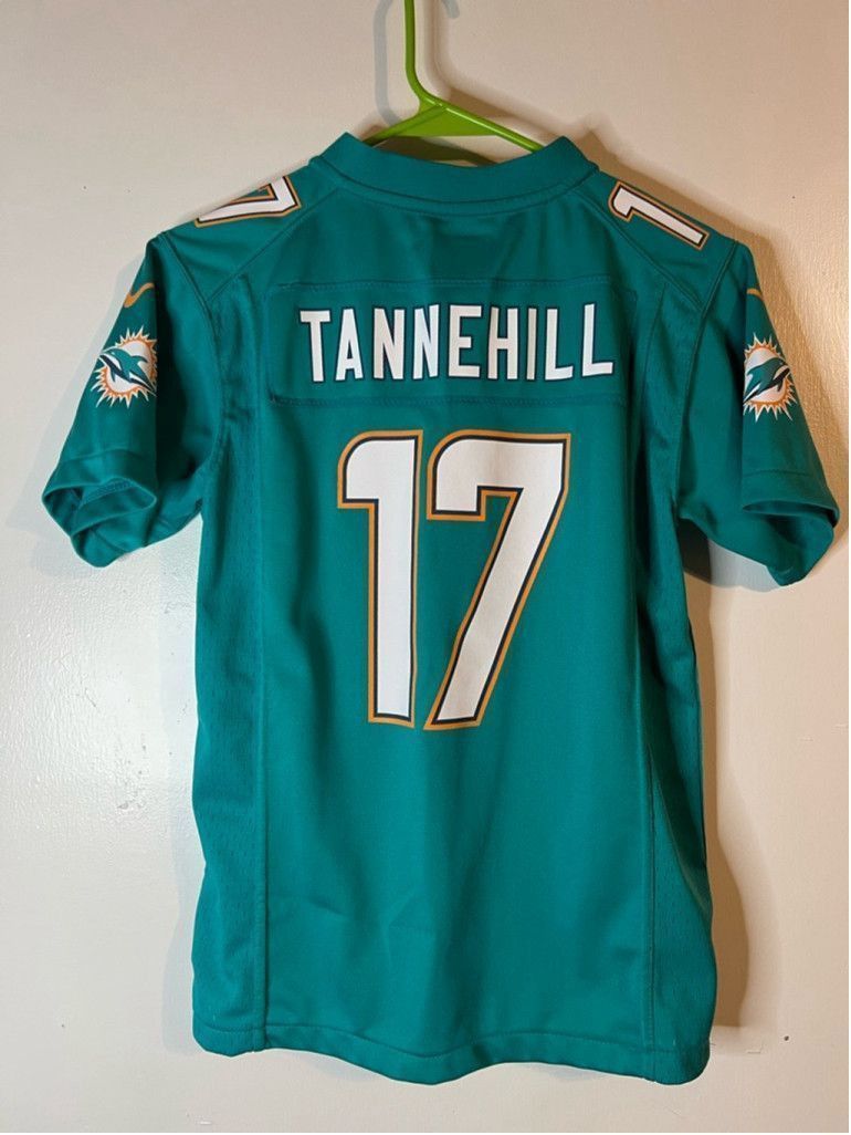 Nike Boys Nike Miami Dolphins Tannehill Jersey Teal Orange Size M Size US M / EU 48-50 / 2 - 4 Thumbnail