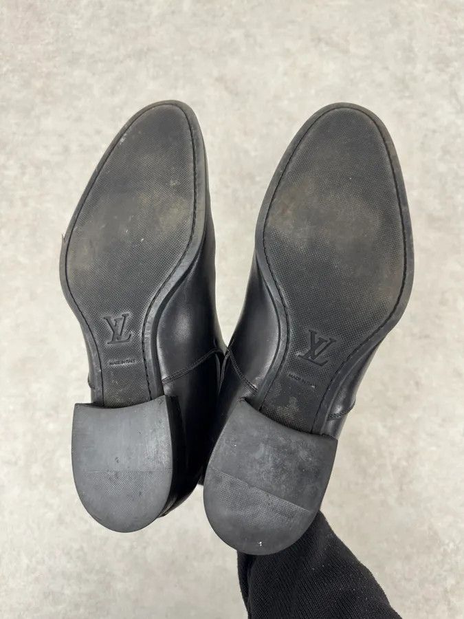 Louis Vuitton Louis Vuitton Black Leather Ankle Boots Size US 8.5 / EU 41-42 - 5 Thumbnail