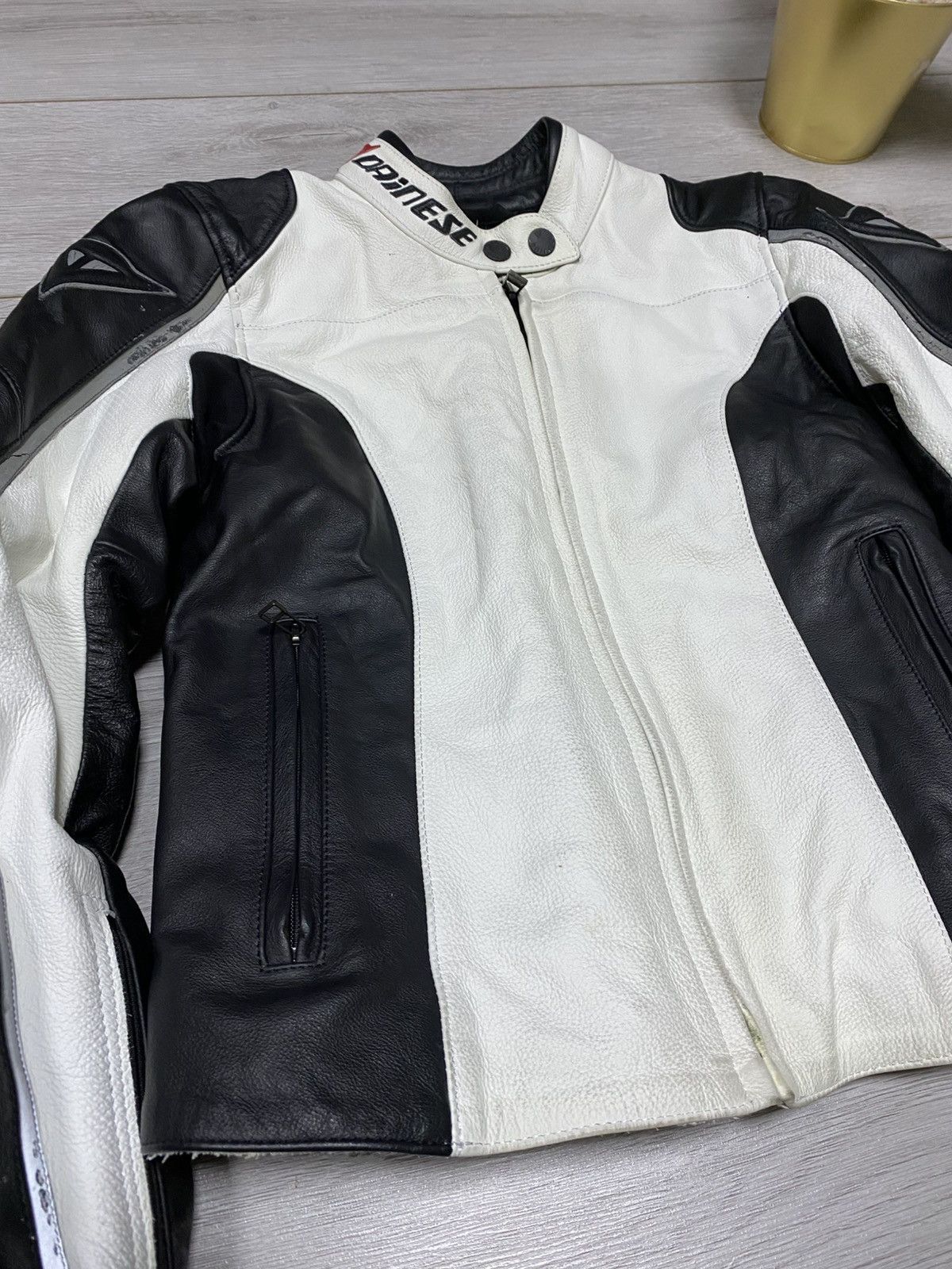 Dainese Dainese Yohji style leather big logo zip protection jacket Size S / US 4 / IT 40 - 14 Thumbnail