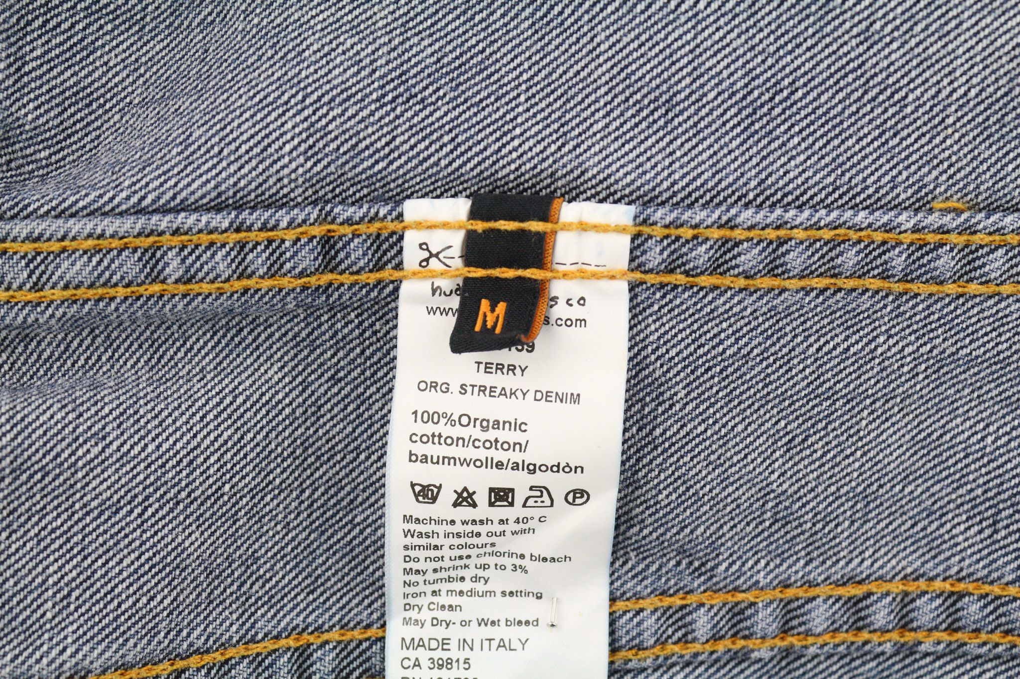 Nudie Jeans TERRY STREAKY DENIM M Cotton Washed Denim Jacket 80795 Size US M / EU 48-50 / 2 - 6 Thumbnail