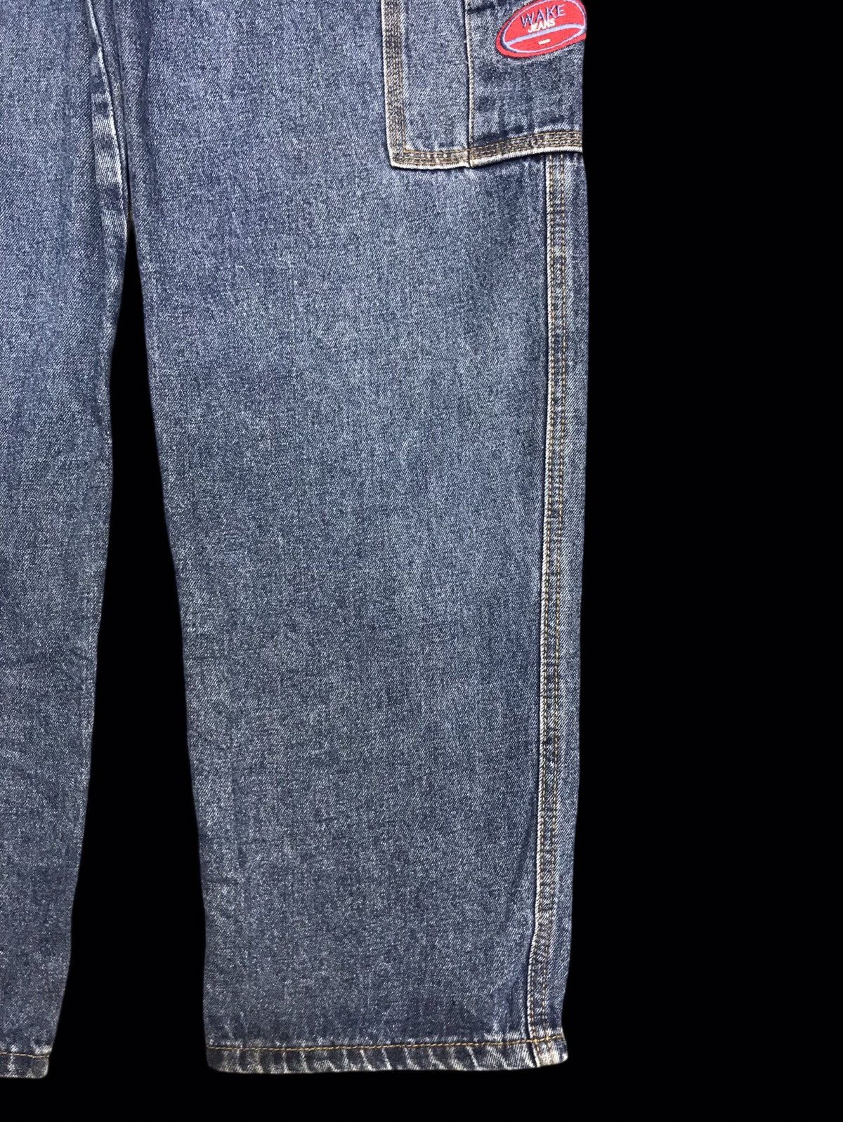 Japanese Brand 💥BAGGY💥WAKE JEANS BAGGY EXTRA LONG DENIM F353 Size US 26 / EU 42 - 7 Thumbnail