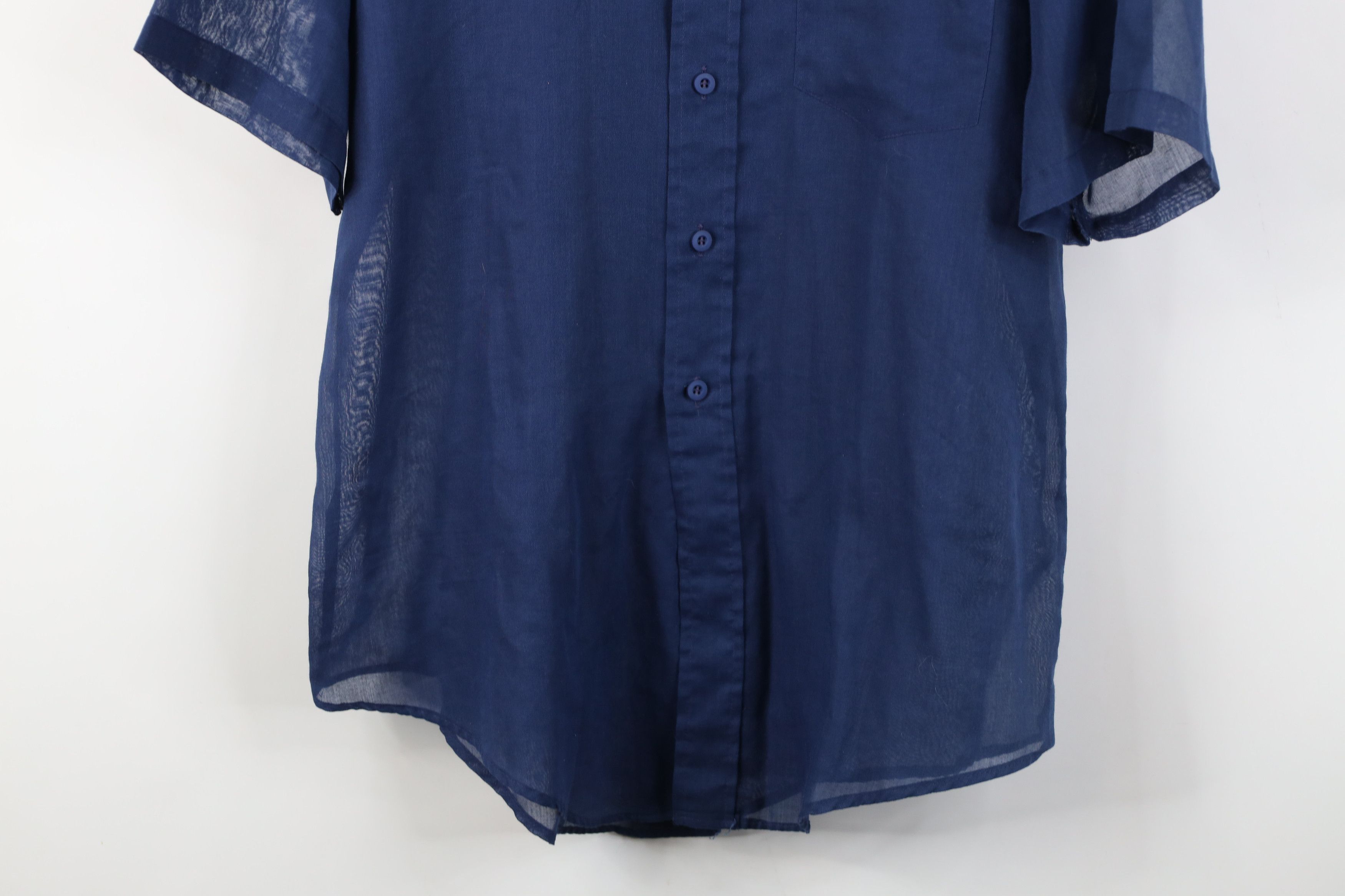 Vintage Vintage 50s 60s Macys Lightweight Collared Button Shirt USA Size US L / EU 52-54 / 3 - 3 Thumbnail