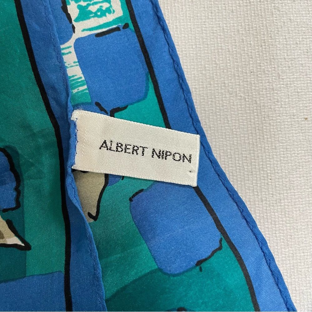 Albert Nipon Vintage Albert Nipon 100% Silk Floral Print Scarf 34" x 34" Size ONE SIZE - 7 Thumbnail