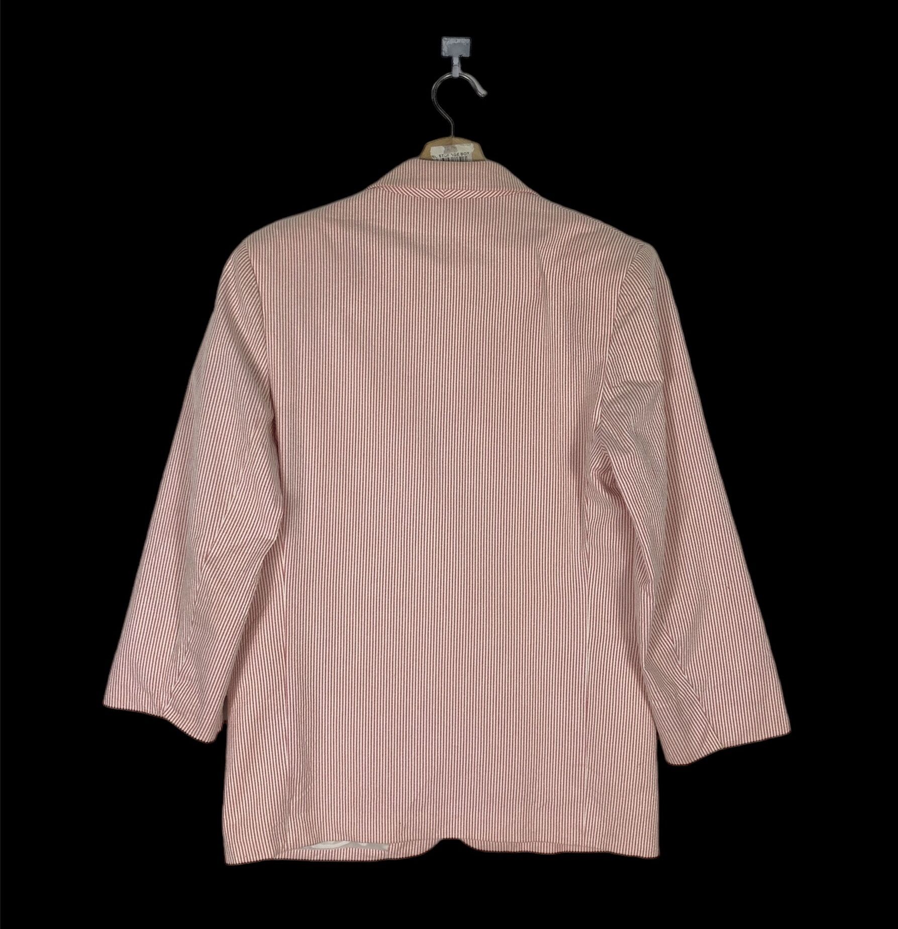 Burberry RARE🔥VINTAGE BURBERRYS MADE IN ENGLAND PINK HICKORY COAT Size S / US 4 / IT 40 - 3 Thumbnail