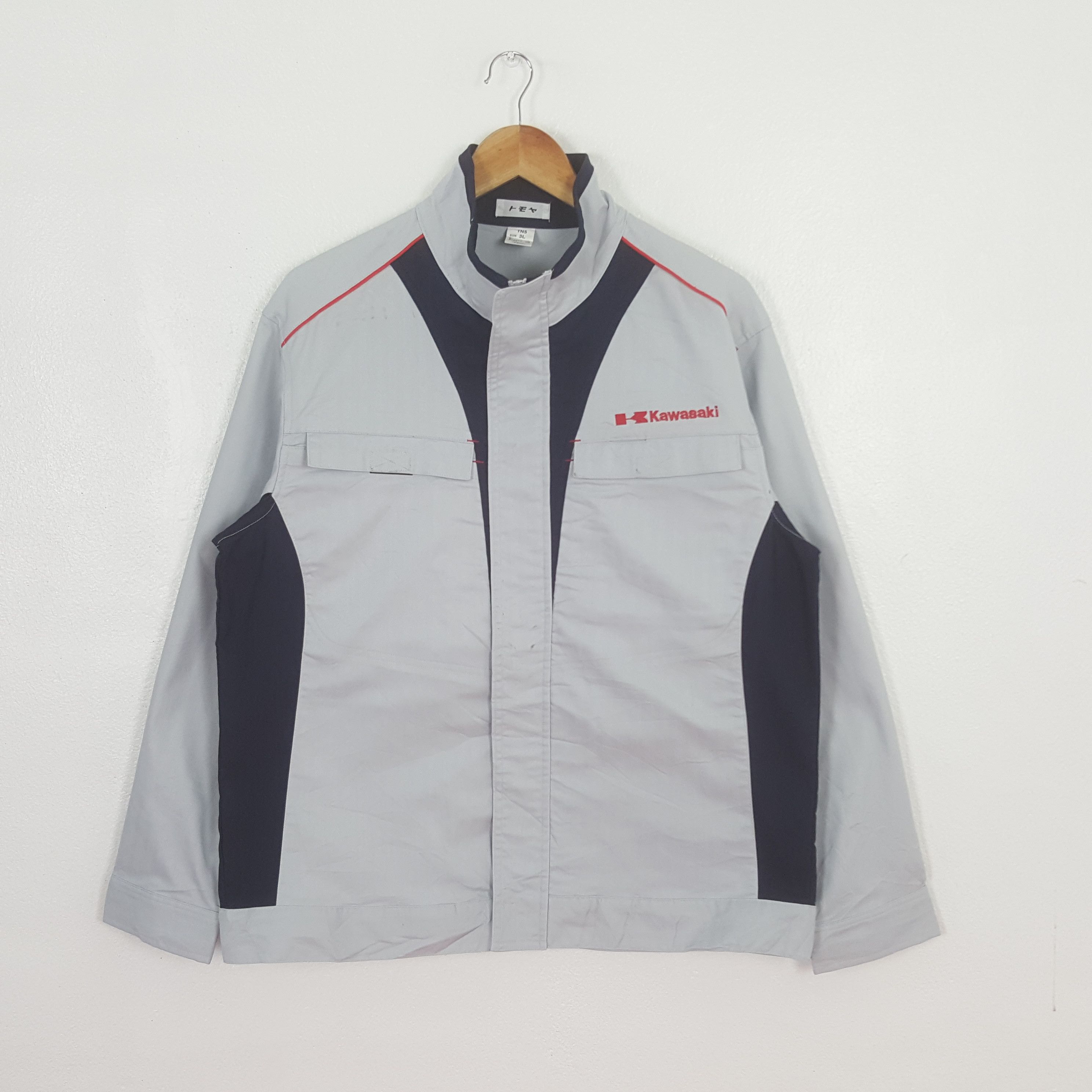 Vintage Vintage Kawasaki Racing Motorsports Jacket C322N19 Size US L / EU 52-54 / 3 - 1 Thumbnail