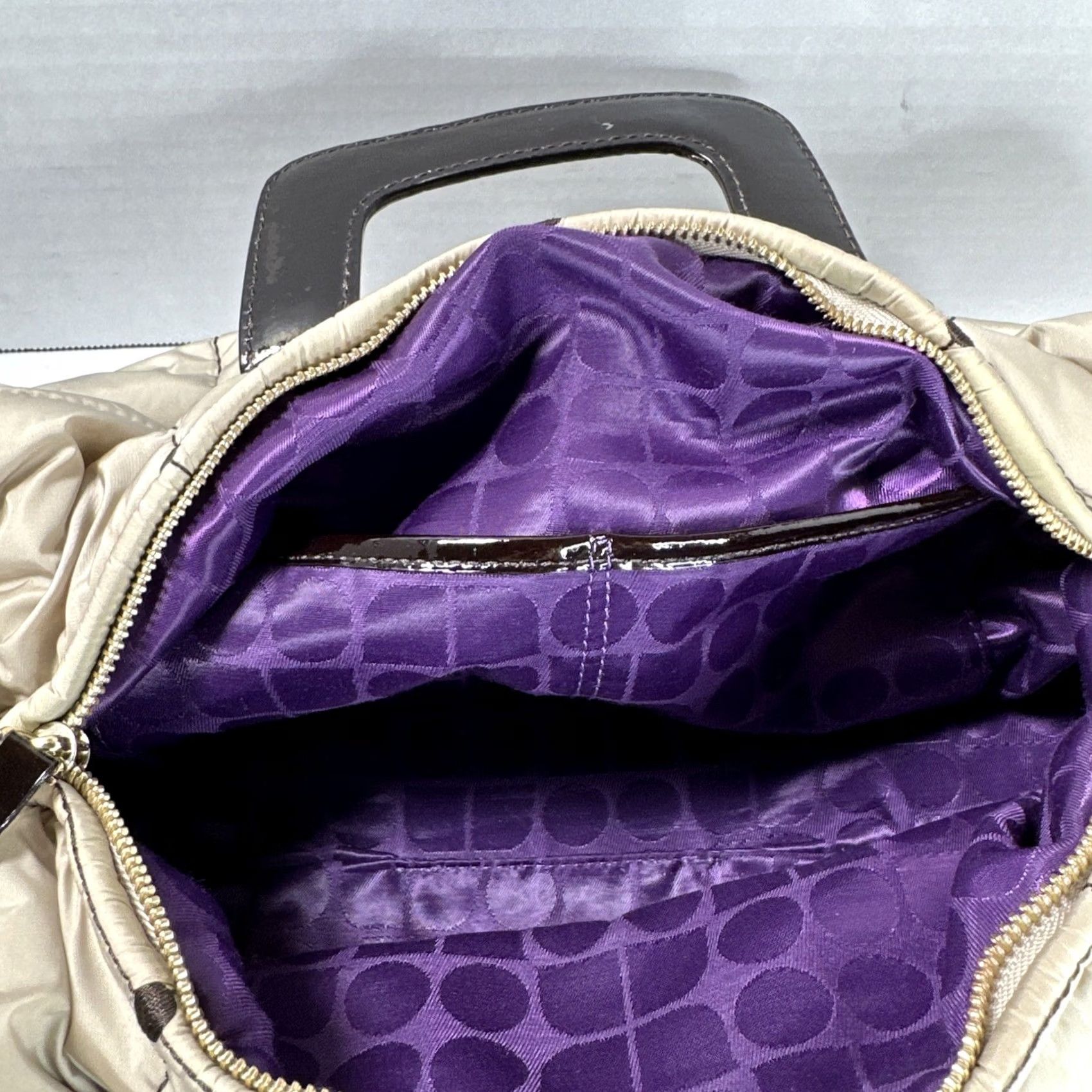 Vintage kate spade new york Alpine Beige Nylon Quilted Bag NO SHOULDER STRAP Large Women bag, Quilted, Nylon, Beige, Kate Spade, Bag, Vintage N/A Size ONE SIZE - 7 Thumbnail