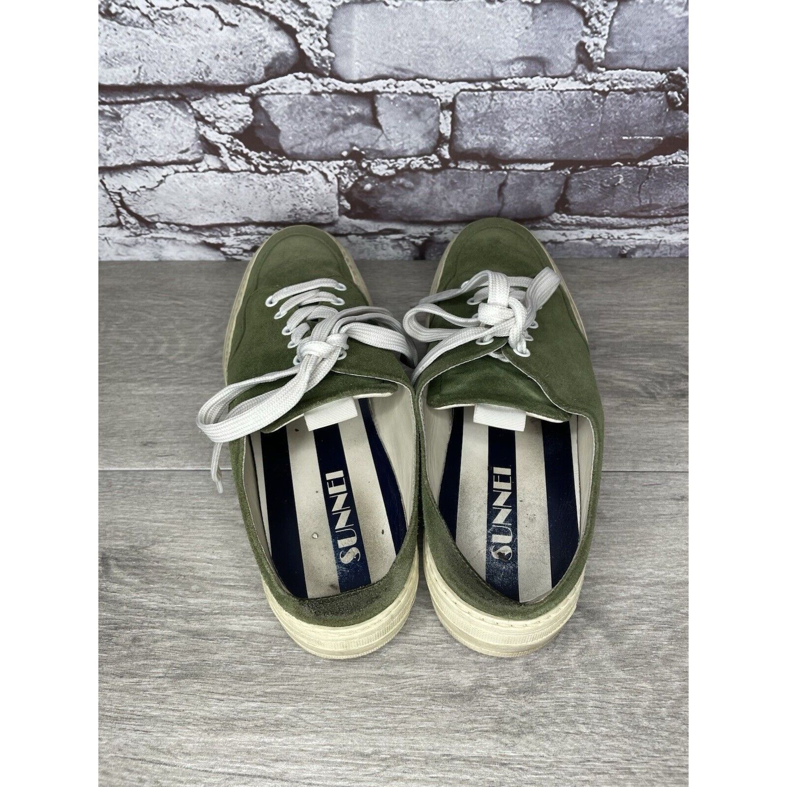 Sunnei Sunnei Green Suede Leather Slip On Lace Up Sneakers Shoes Wo Size US 11 / IT 41 - 5 Thumbnail