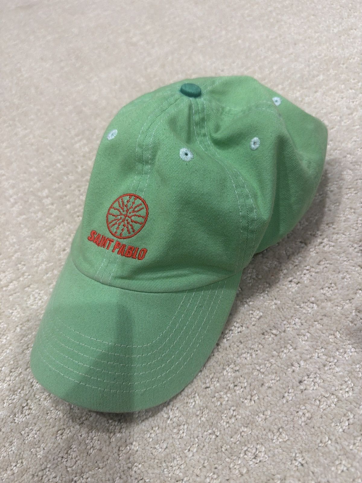 Kanye West Saint Pablo mint red hat Size ONE SIZE - 1 Thumbnail