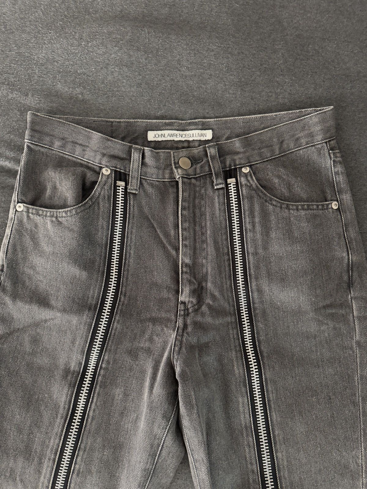 JOHN LAWRENCE SULLIVAN JOHNLAWRENCESULLIVAN Washed denim zipped pants Size US 28 / EU 44 - 2 Thumbnail
