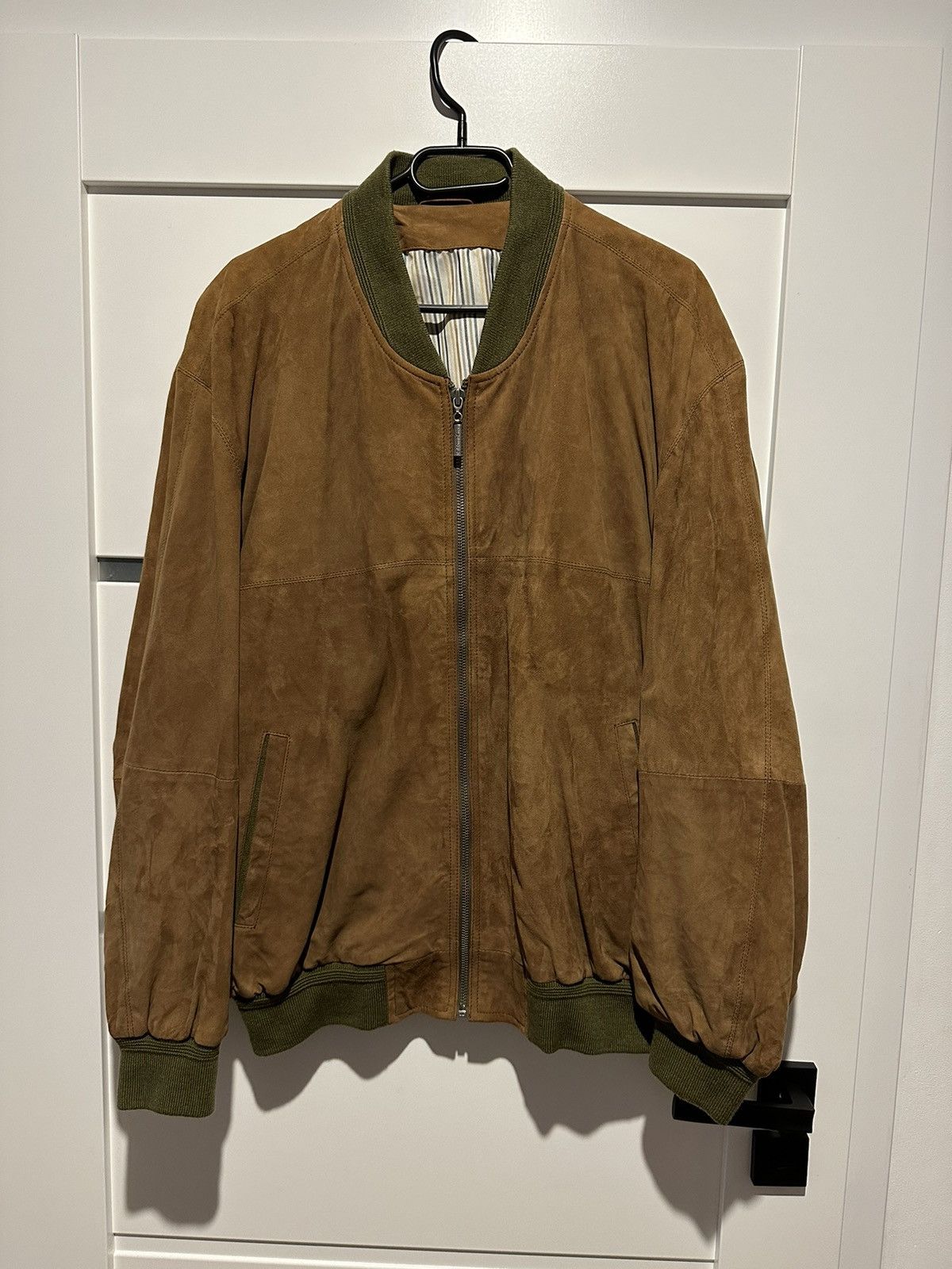 Leather C. Comberti suede bomber brown jacket leather Size US L / EU 52-54 / 3 - 1 Thumbnail