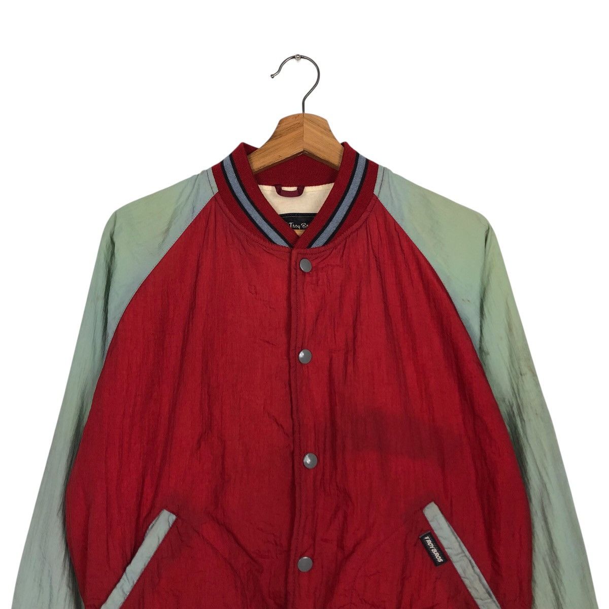 Japanese Brand 📌Vintage Varsity Bomber Jacket Troy Bros Issey Miyake Size US M / EU 48-50 / 2 - 4 Thumbnail