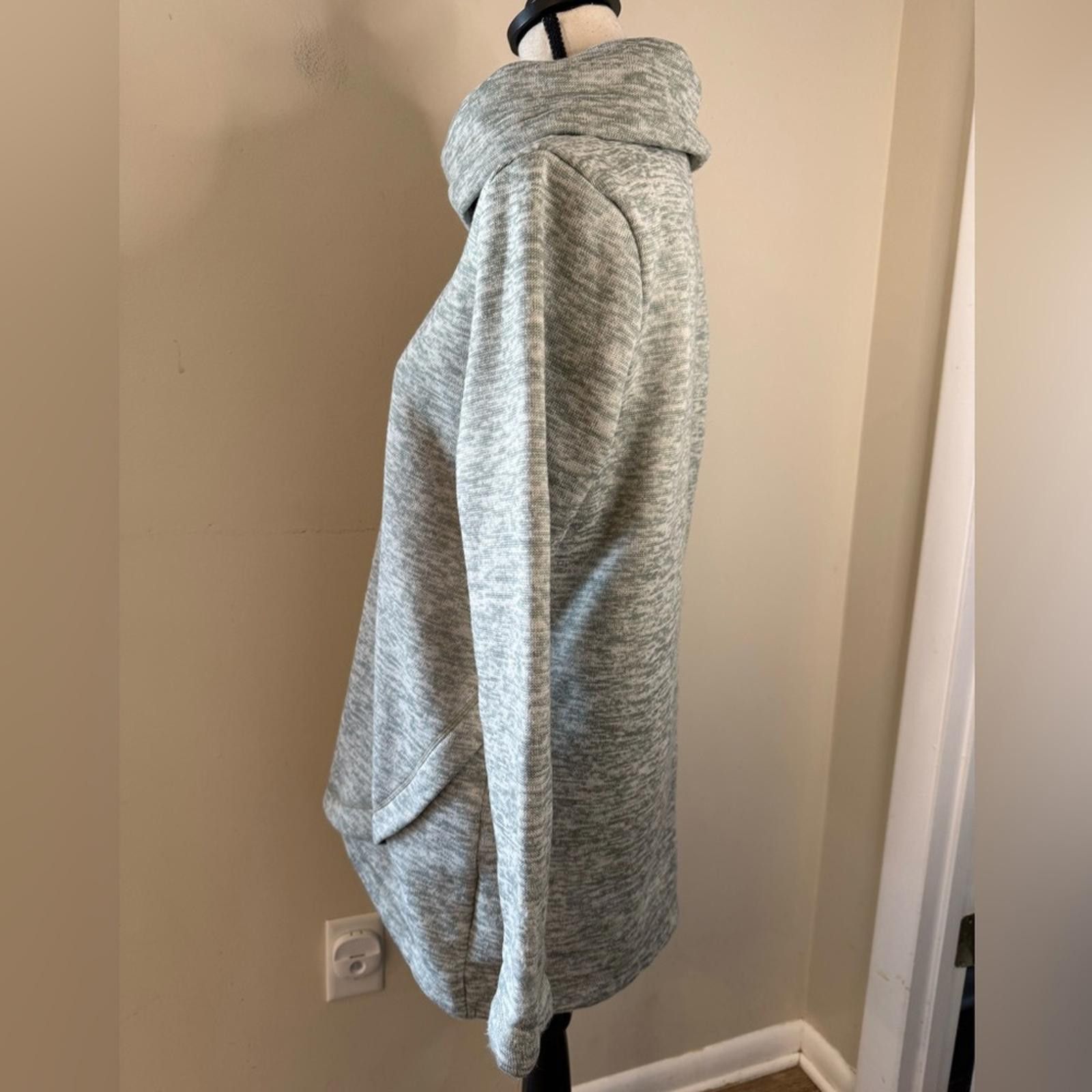 Lands' End Land’s End turtleneck fleece lined gray sweatshirt SZ M Size M / US 6-8 / IT 42-44 - 3 Thumbnail