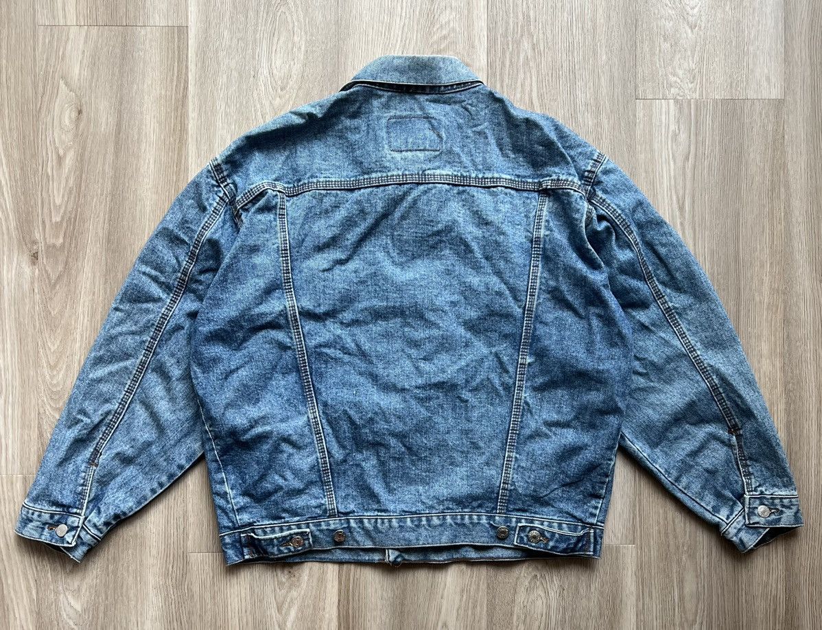 Diesel × Vintage Vintage 90s Diesel Washed Blue Denim Bomber Jacket Size US L / EU 52-54 / 3 - 11 Thumbnail