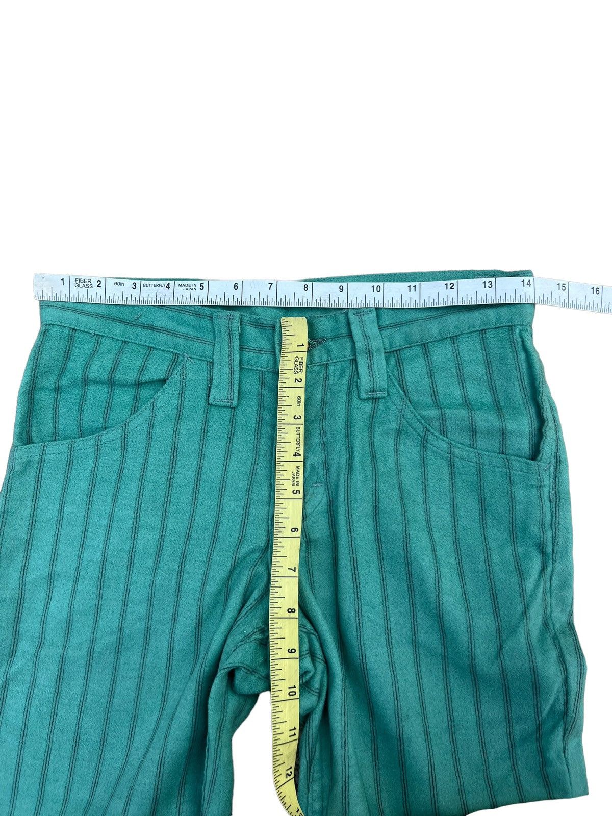 Lee Vintage 70s LEE Usa Suede Cotton Striped Super Flare Pant Size US 27 - 3 Thumbnail