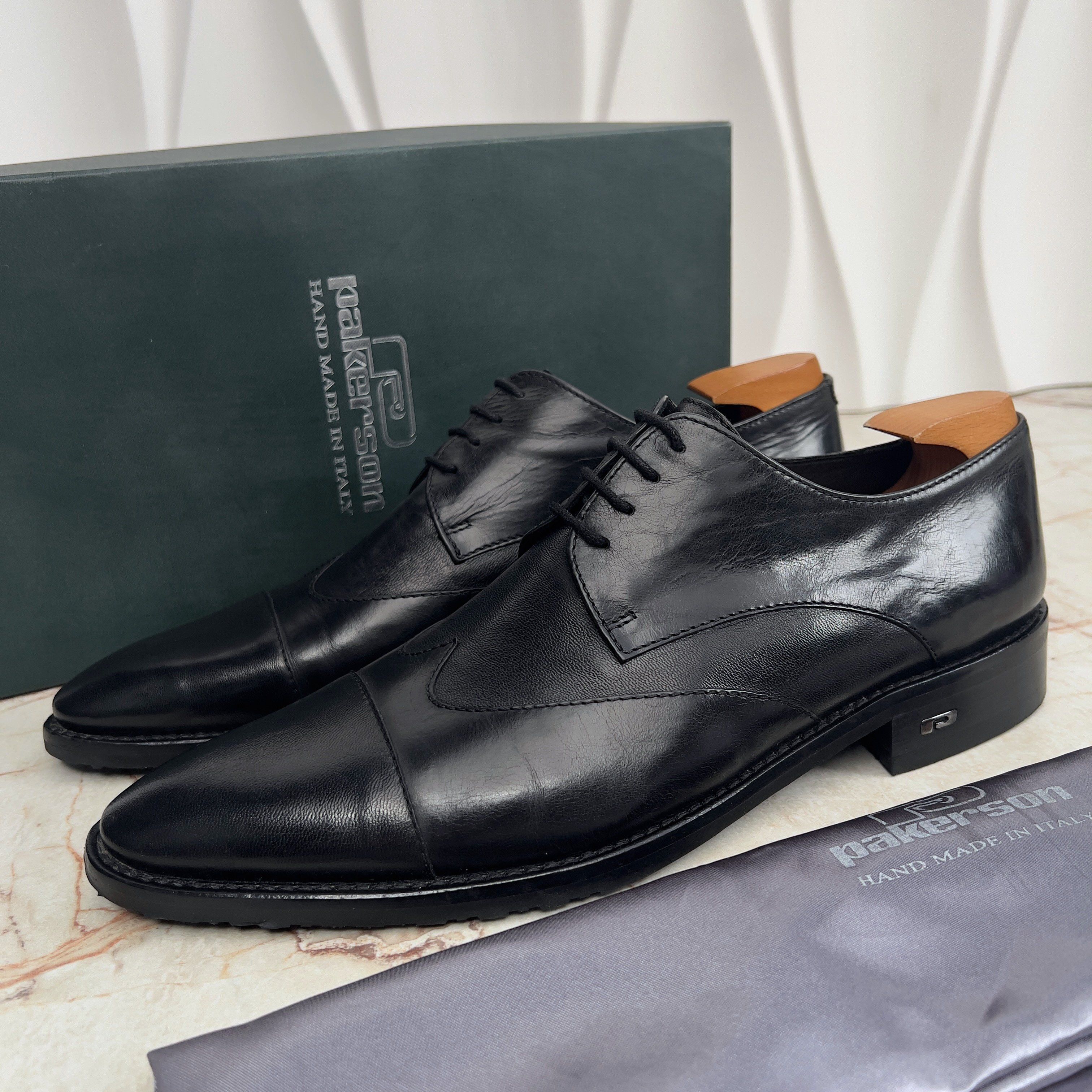 Other Pakerson Oxford Derby Lace Up Leather Hand Made In Italy Size US 8 / EU 41 - 1 Thumbnail