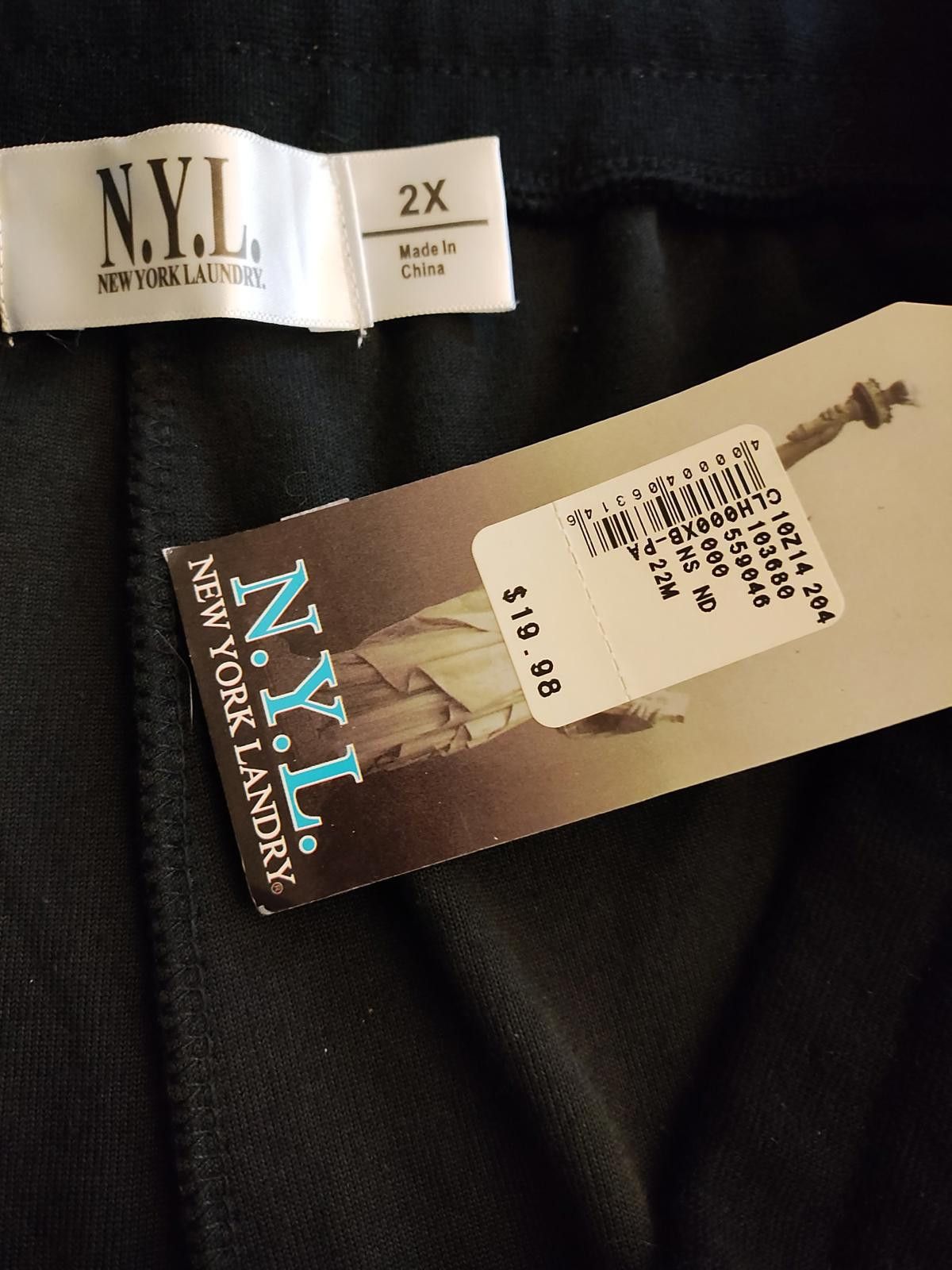 Other N.Y.L. New York Landry Black Velour Pants Size XXL Size 42" / US 20 - 4 Thumbnail