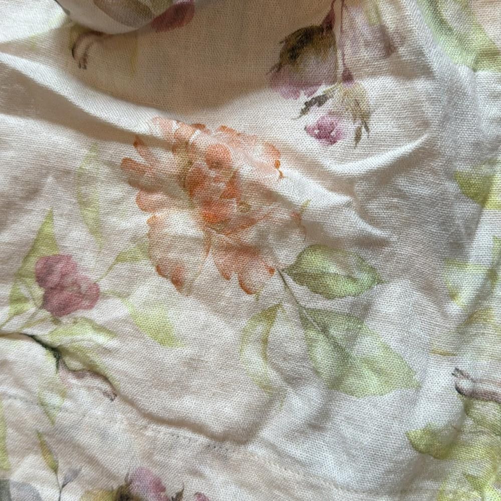Designer Caroline Constas Floral Linen Crochet Belted Summer Shorts Size 25" / US 0 / IT 36 - 4 Thumbnail