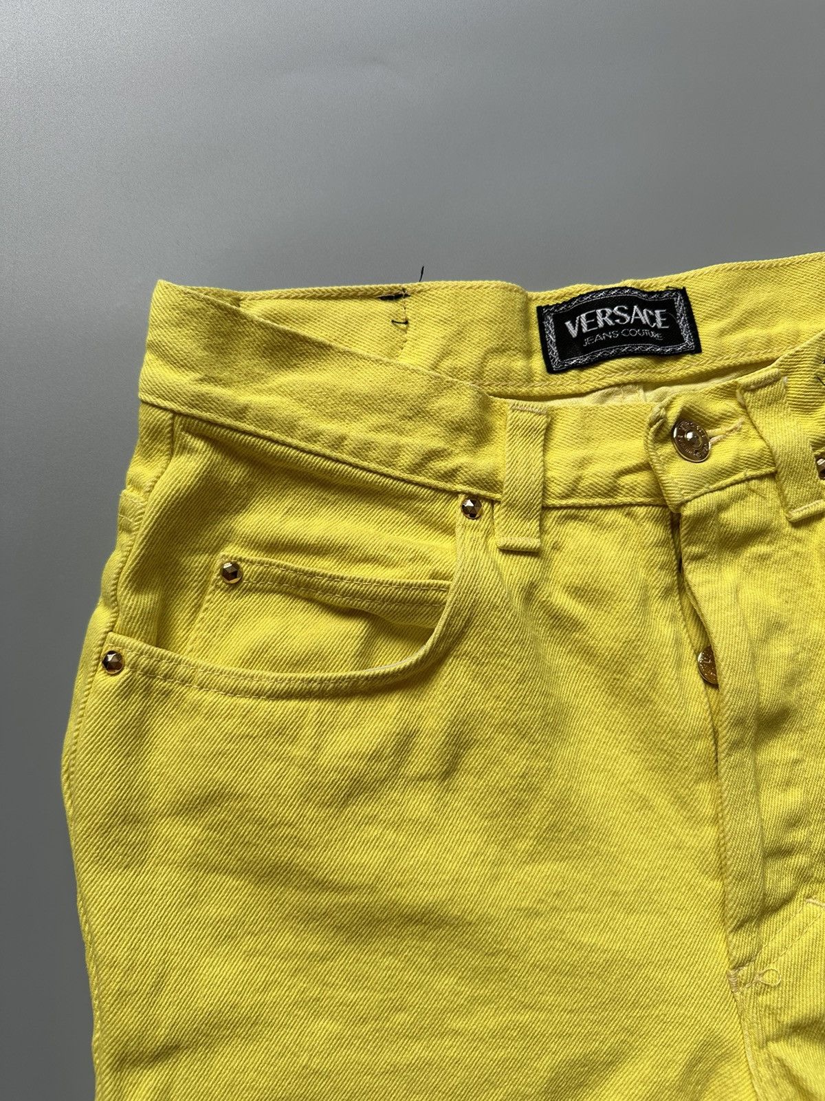 Versace Jeans Couture Vintage Y2K Versace Jeans Couture Yellow Pants Trousers 30 Size 30" / US 8 / IT 44 - 7 Thumbnail
