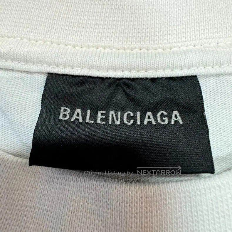 Balenciaga Balenciaga White Crystal Logo Short Sleeve T-shirt. Size US M / EU 48-50 / 2 - 6 Thumbnail