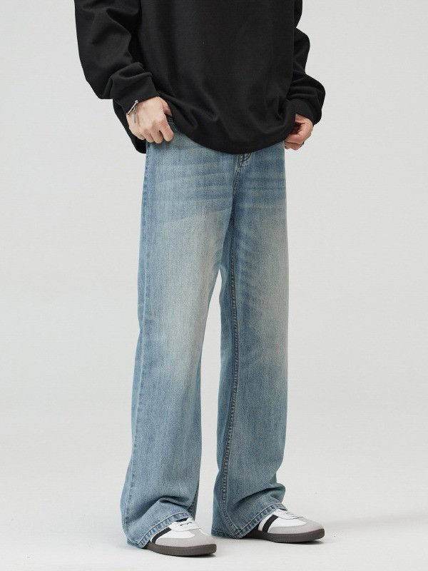 Japanese Brand American high street style washed light blue casual jeans Size US 32 / EU 48 - 2 Thumbnail