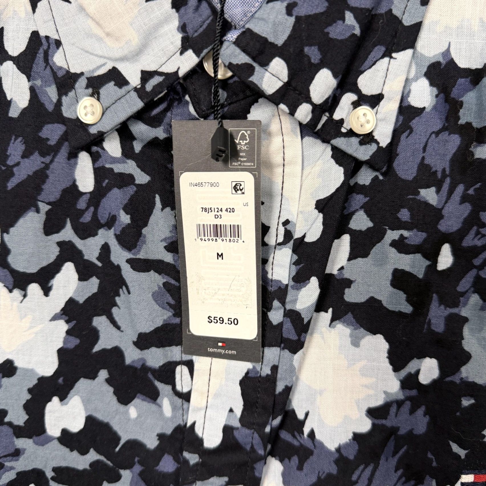 Tommy Hilfiger Tommy Hilfiger Button-Down Shirt Mens M Blue Floral Preppy Coastal Old Money NWT Size US M / EU 48-50 / 2 - 4 Thumbnail