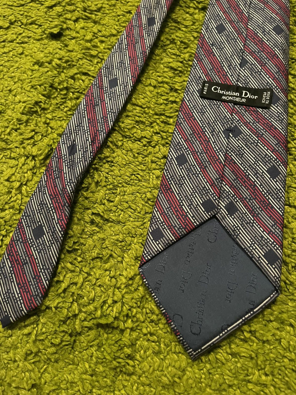 Christian Dior Monsieur Christian Dior Monsieur 1990s vintage striped silk tie Size ONE SIZE - 6 Thumbnail