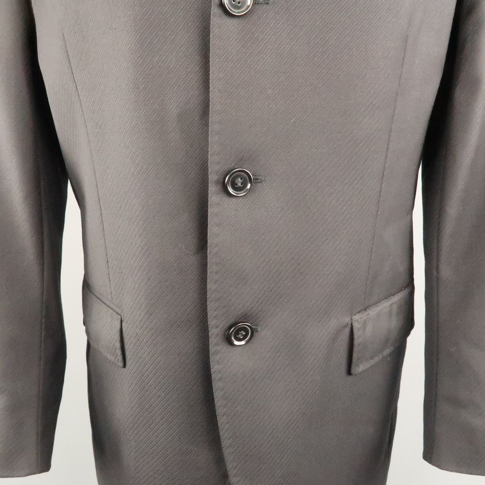 Dolce & Gabbana DOLCE & GABBANA 38 Stripe Wool Notch Lapel Sport Coat Size 38R - 3 Thumbnail