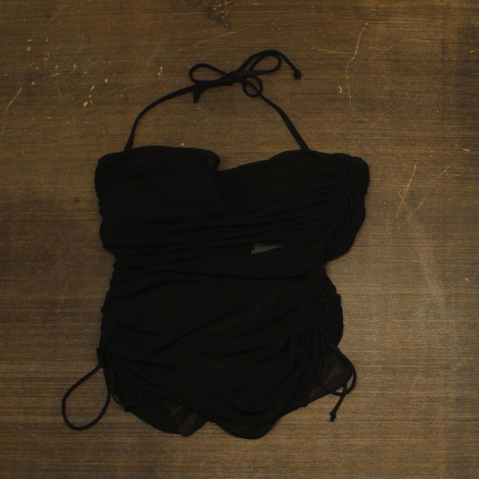 Other Becca Bandeau Muse Tankini Mesh Top Swim 733557 Black Xl Size ONE SIZE - 1 Thumbnail