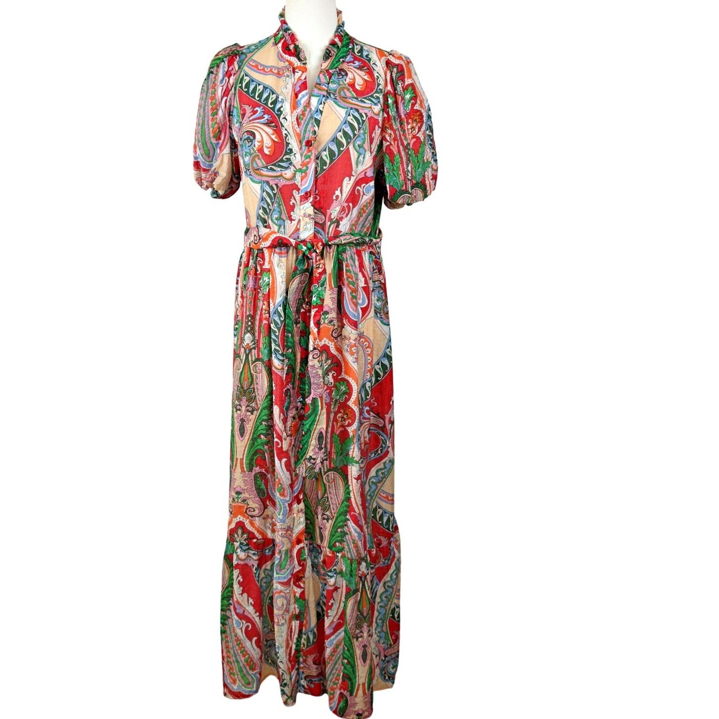 Other Jade Melody Tam Floral Paisley Tiered Ruffle Maxi Dress Size M / US 6-8 / IT 42-44 - 2 Thumbnail