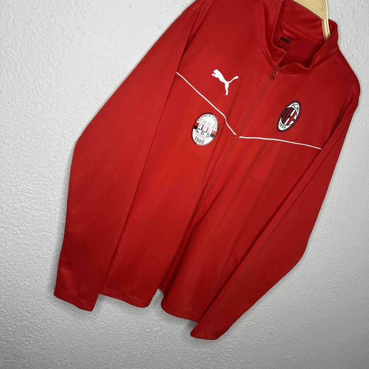 Puma Puma AC Milan Tracksuit Jacket Sweatshirt Zip Trenning Red Size US XL / EU 56 / 4 - 2 Thumbnail
