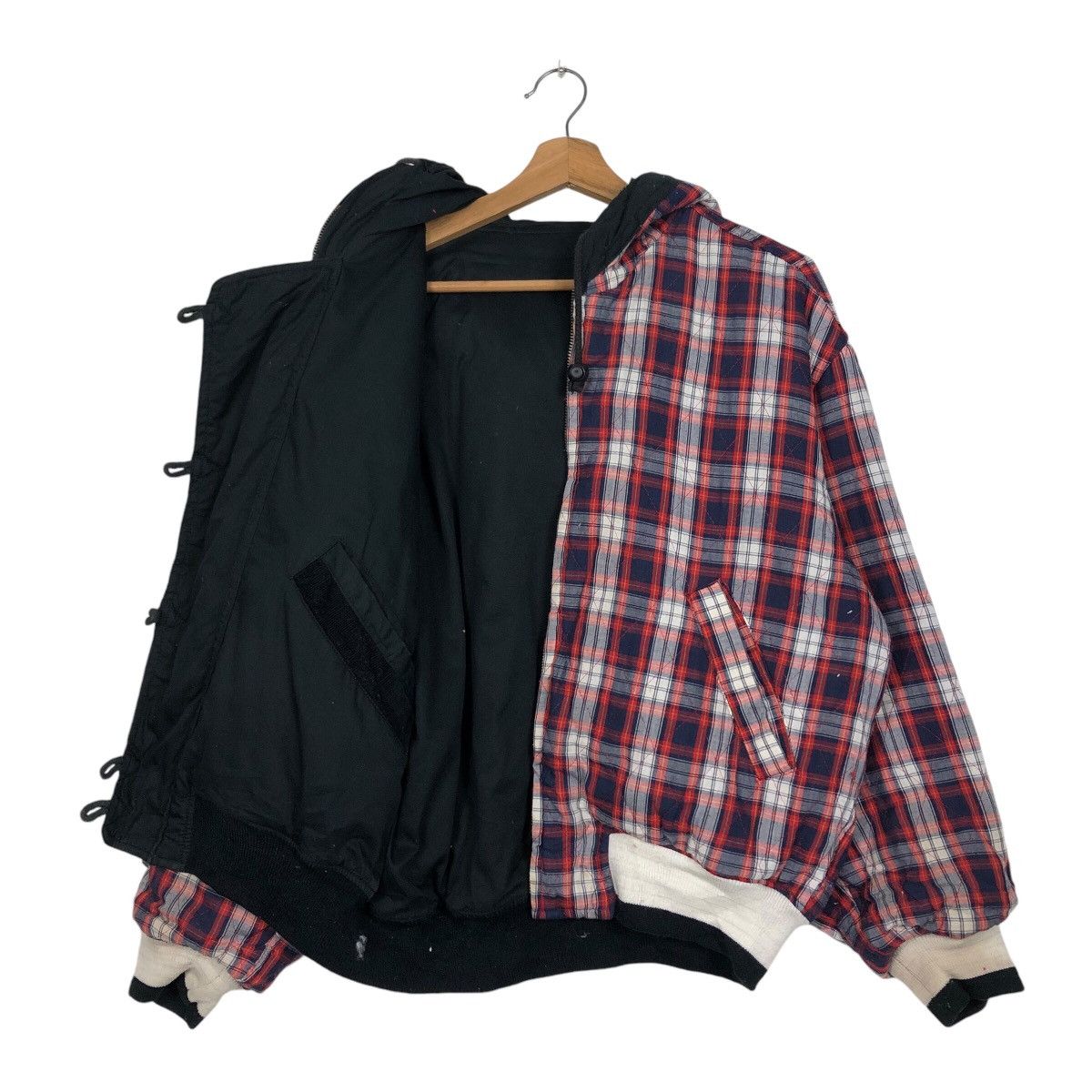 📌Vintage Reversible Bomber Jacket Union Bay Tartan Design