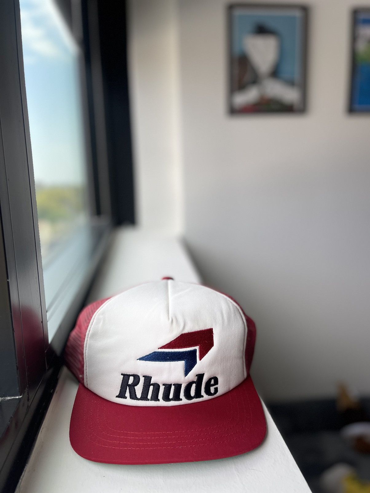 image of Rhude Trucker Hat O/s in Red, Men's