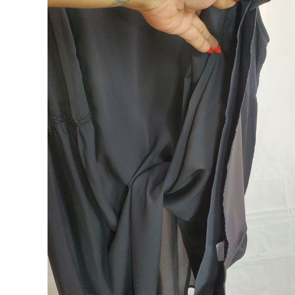 Old Navy Old Navy Black Sheer Overlay Sleeveless V-Neck Dress XL Size XL / US 12-14 / IT 48-50 - 5 Thumbnail