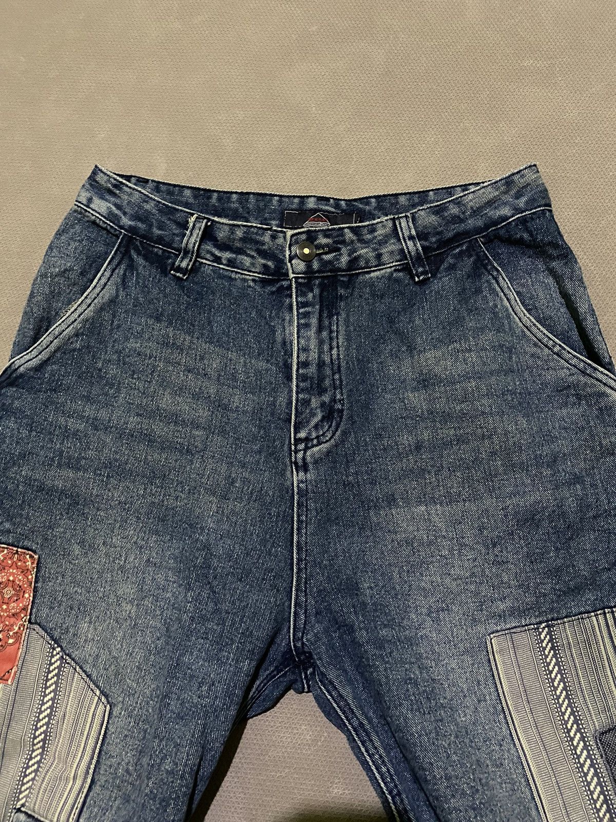 Hysteric Glamour × Japanese Brand Y2k Reknat “Visvim style” patchwork baggy jeans Size US 33 - 7 Thumbnail