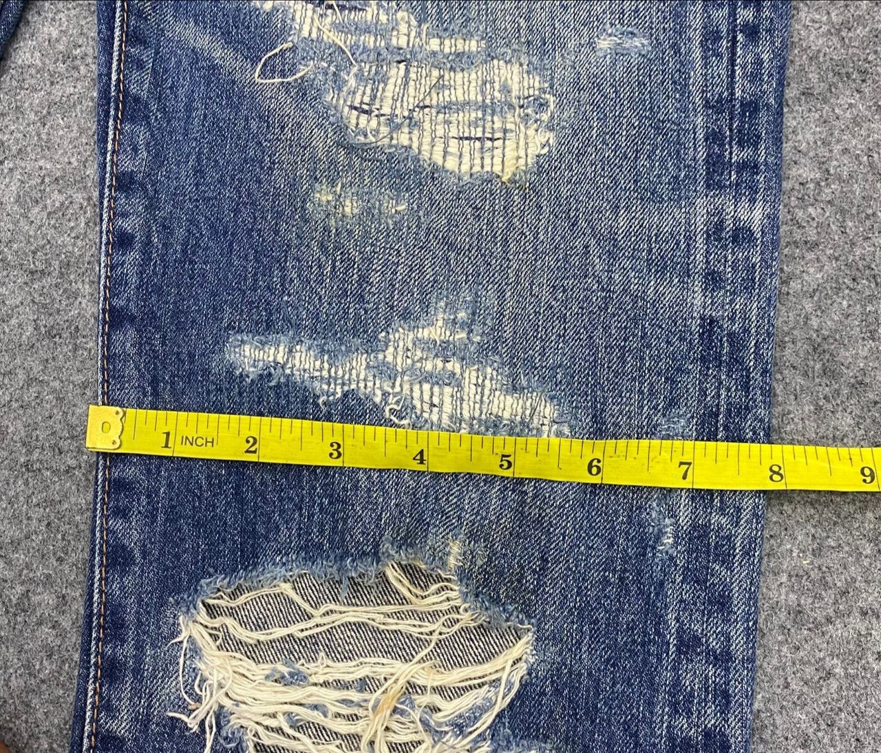 If Six Was Nine Genuine Vintage Goa Selvegde Distressed Denim Size US 32 / EU 48 - 6 Thumbnail