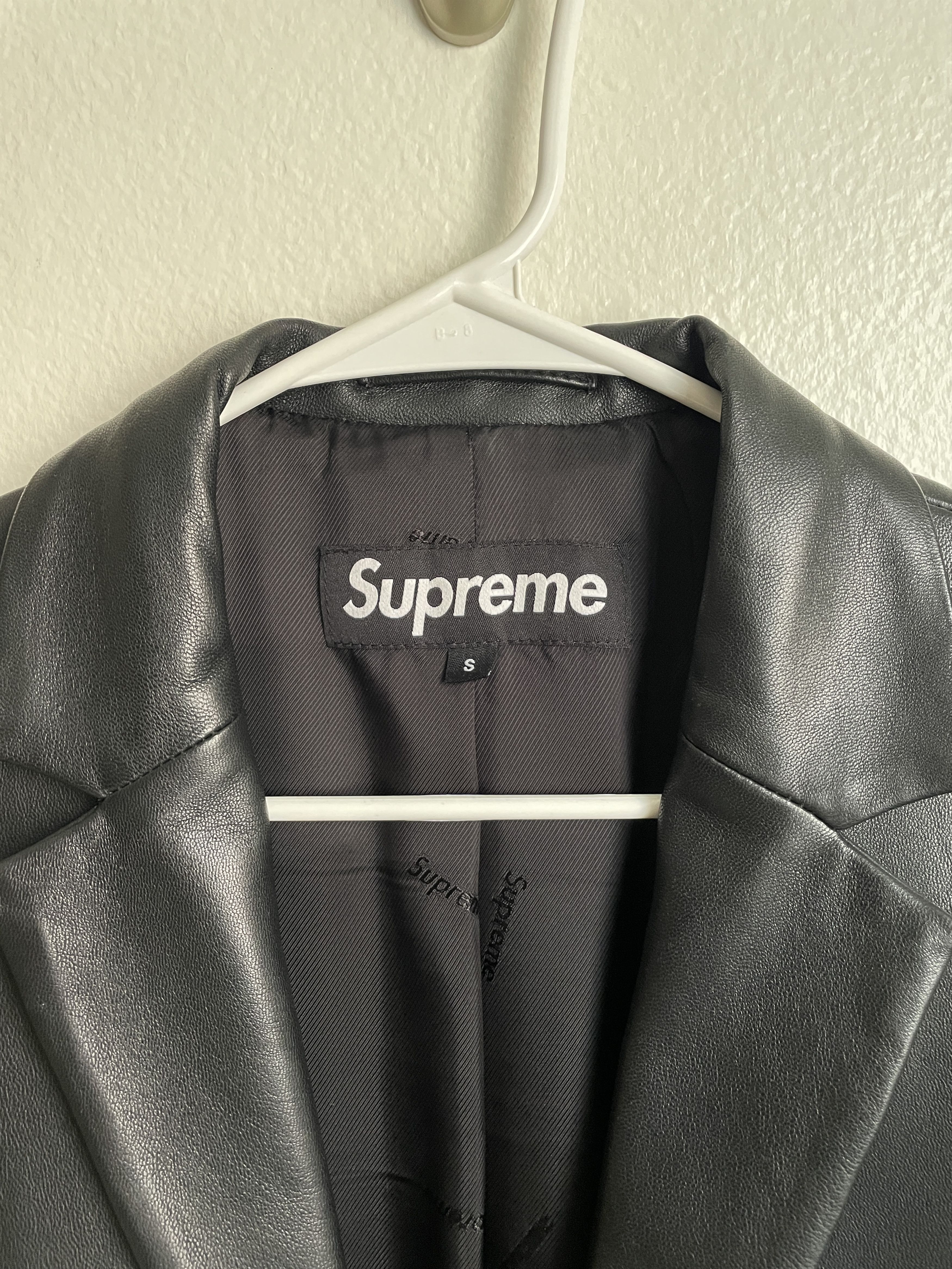 Supreme Supreme Leather Blazer (SS19) Size US S / EU 44-46 / 1 - 4 Thumbnail
