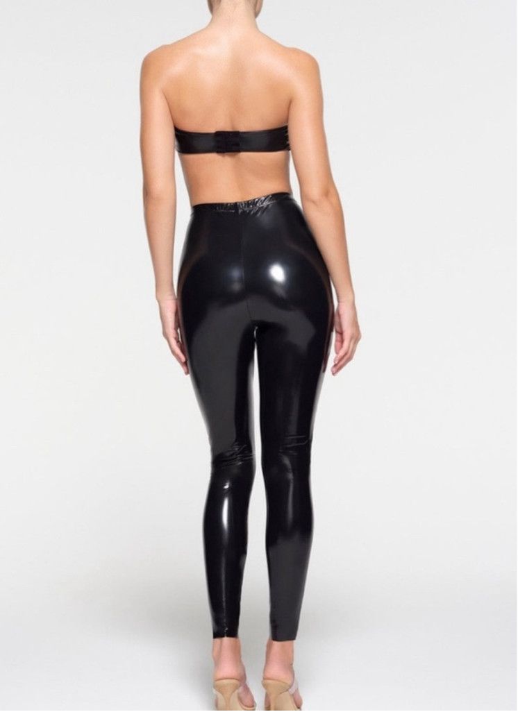 SKIMS Skims Stretch Vinyl Leggings size medium NWT color onyx Size 30" / US 8 / IT 44 - 3 Thumbnail