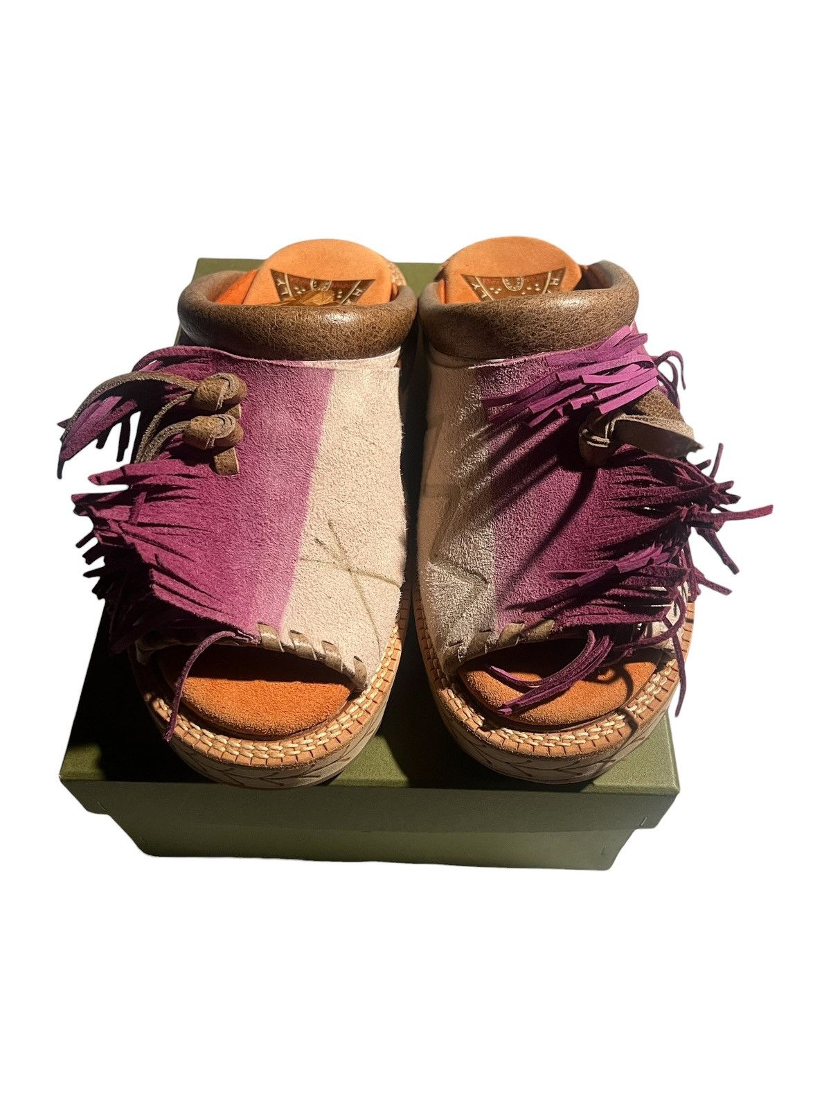 Kapital Kapital Deer Leather Pueblo Sabot, Two-Tone, Purple Size US 8.5 / EU 41-42 - 2 Thumbnail