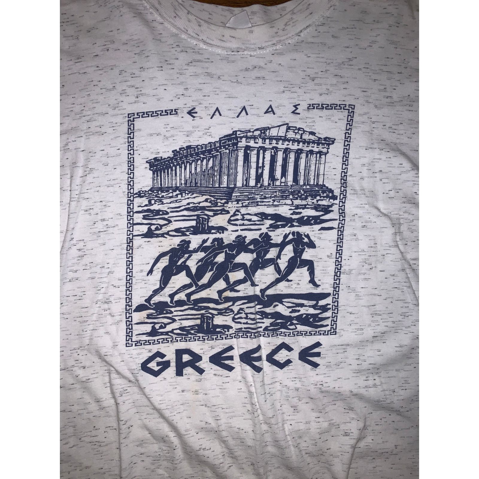 Vintage Vintage 90s Greece Parthenon Marathon Graphic T-Shirt Gray L Size US L / EU 52-54 / 3 - 1 Thumbnail
